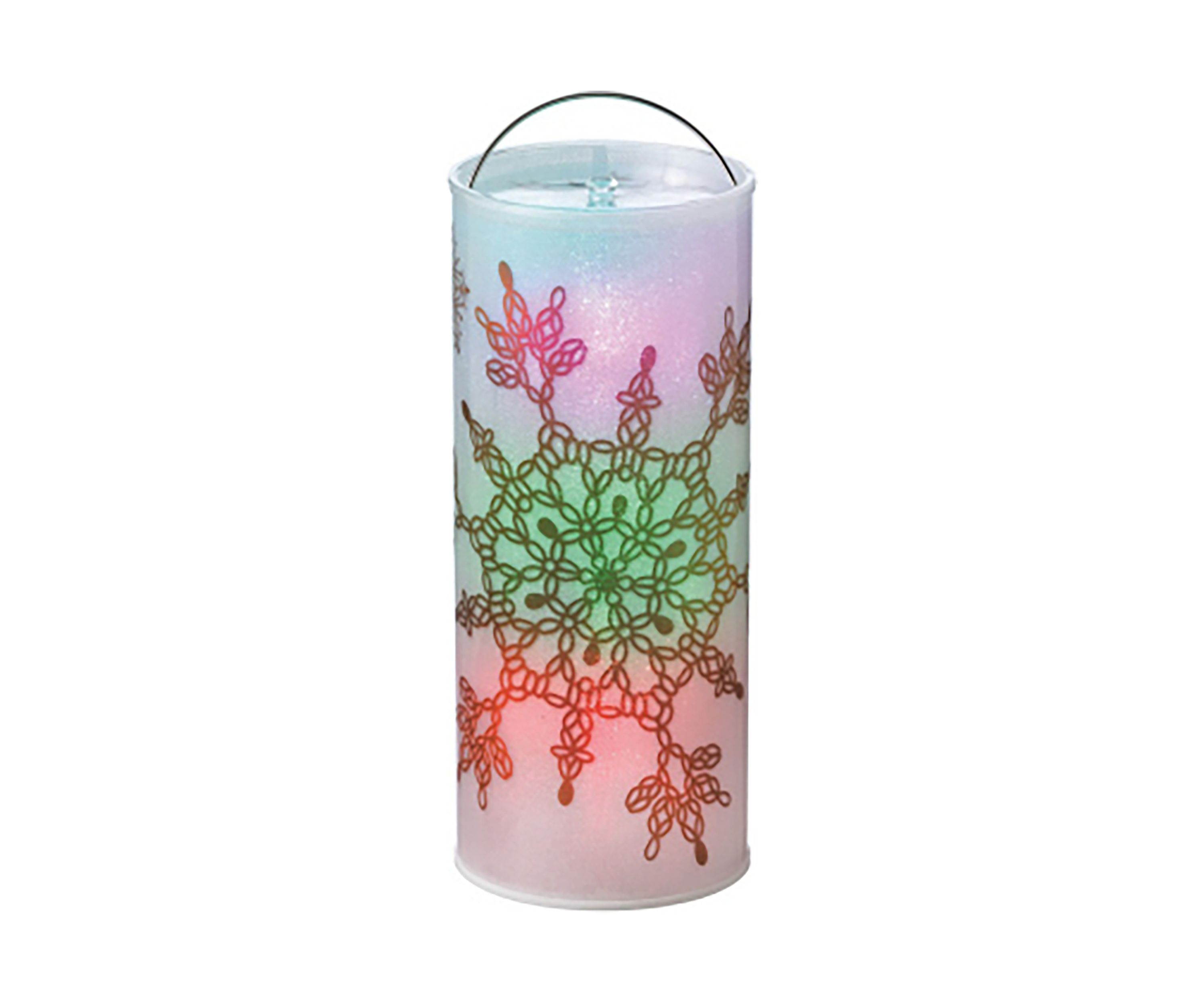 12Inch Battery Operated White LED Color Changing Snowflake Christmas Lantern