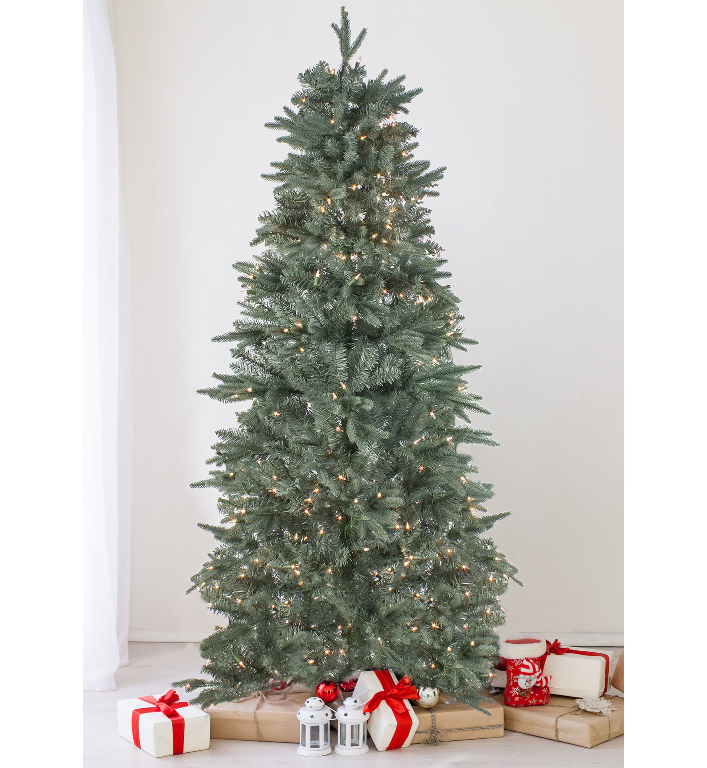 9 Pre-Lit Slim Washington Frasier Fir Artificial Christmas Tree - Clear Lights