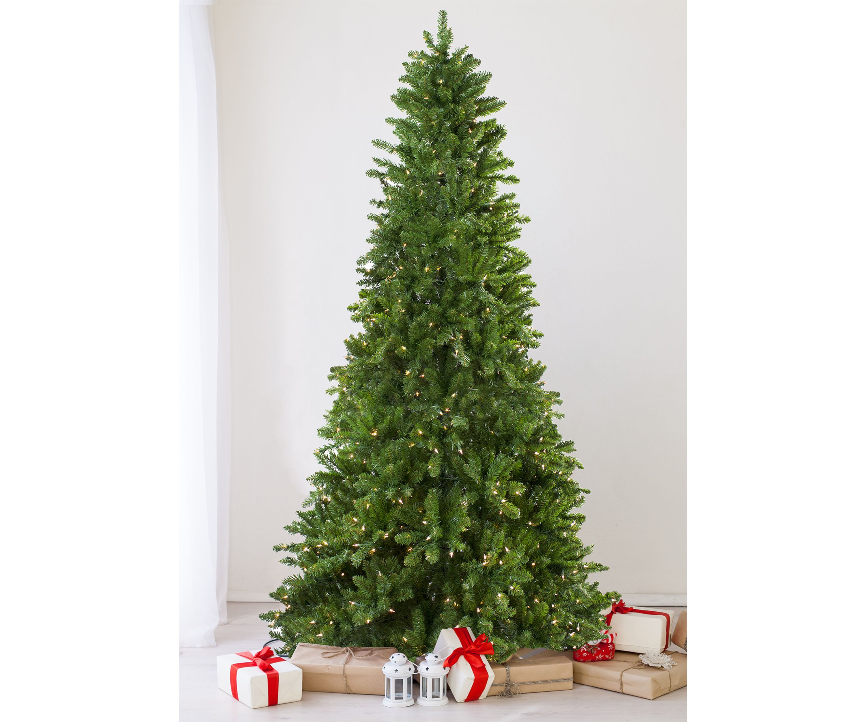 14 Pre-Lit Eastern Pine Slim Artificial Christmas Tree - Clear Lights