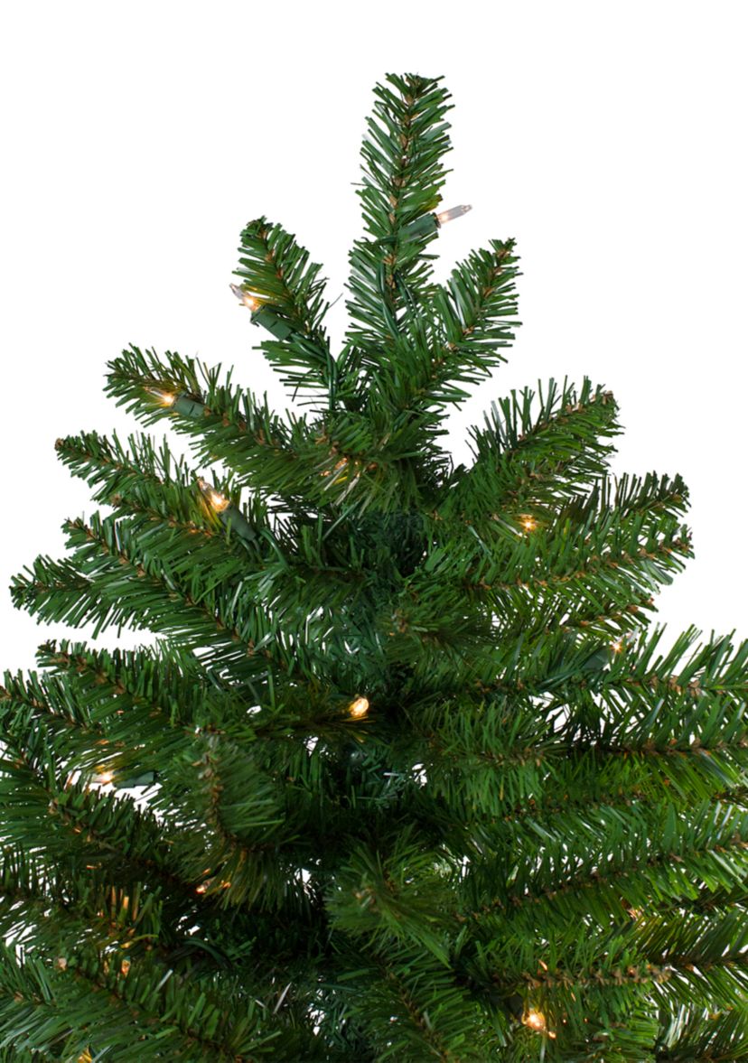 14 Pre-Lit Eastern Pine Slim Artificial Christmas Tree - Clear Lights