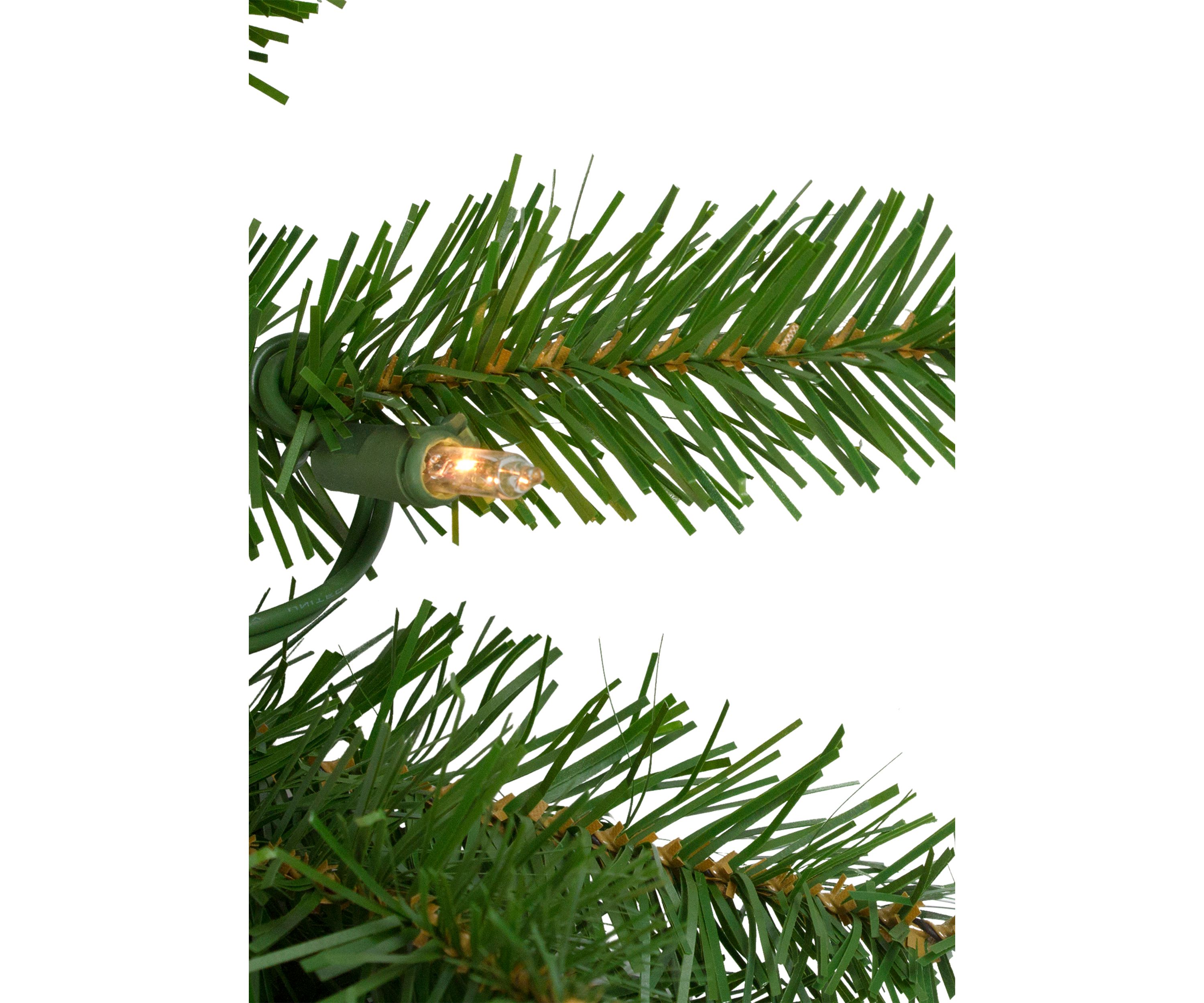 Pre-Lit Eastern Pine Artificial Christmas Wreath - 48-Inch  Clear Lights