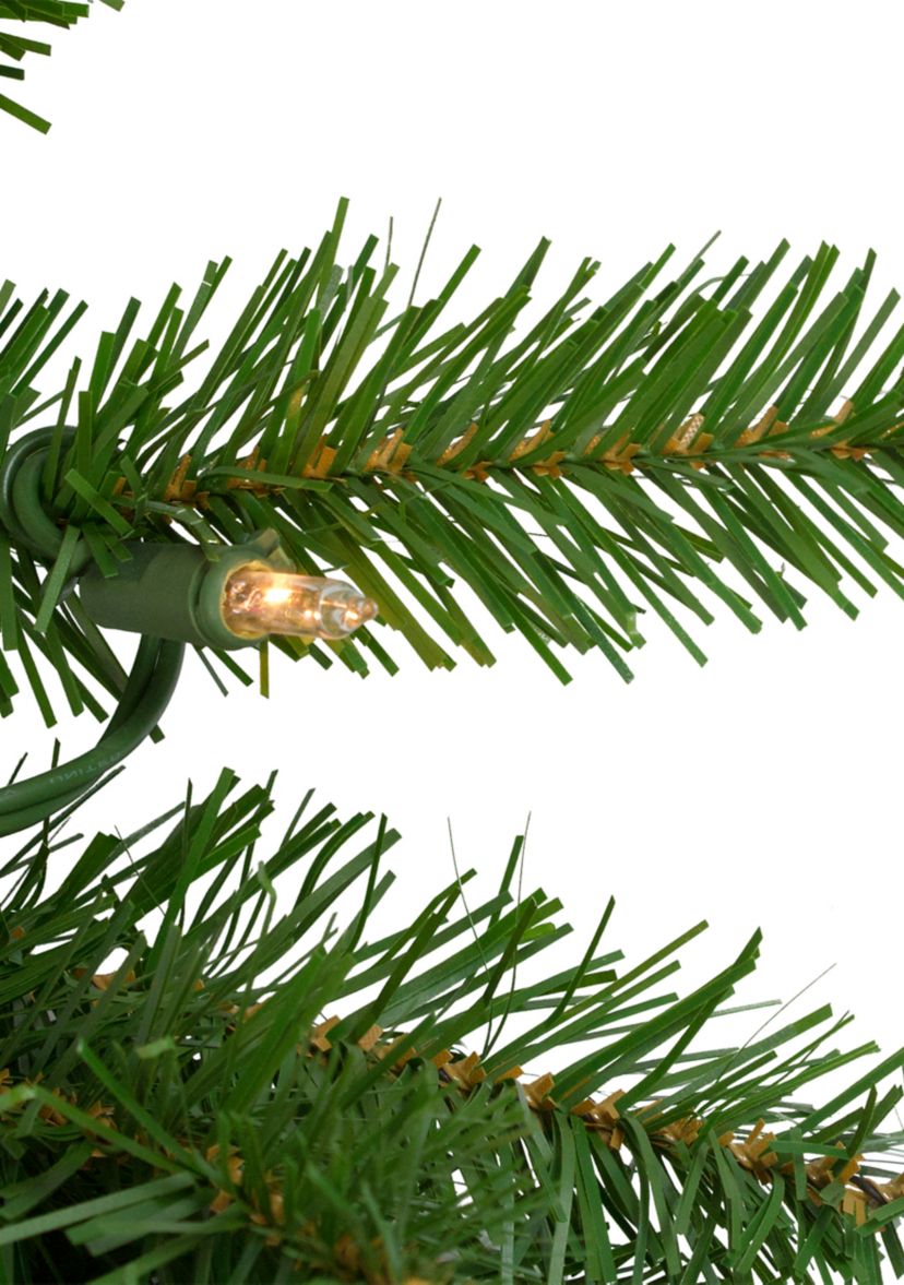 Pre-Lit Eastern Pine Artificial Christmas Wreath - 48-Inch  Clear Lights