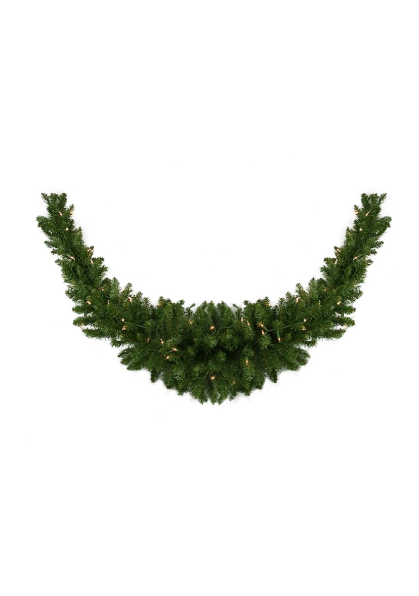 60Inch Pre-Lit Eastern Pine Artificial Christmas Swag - Clear Lights