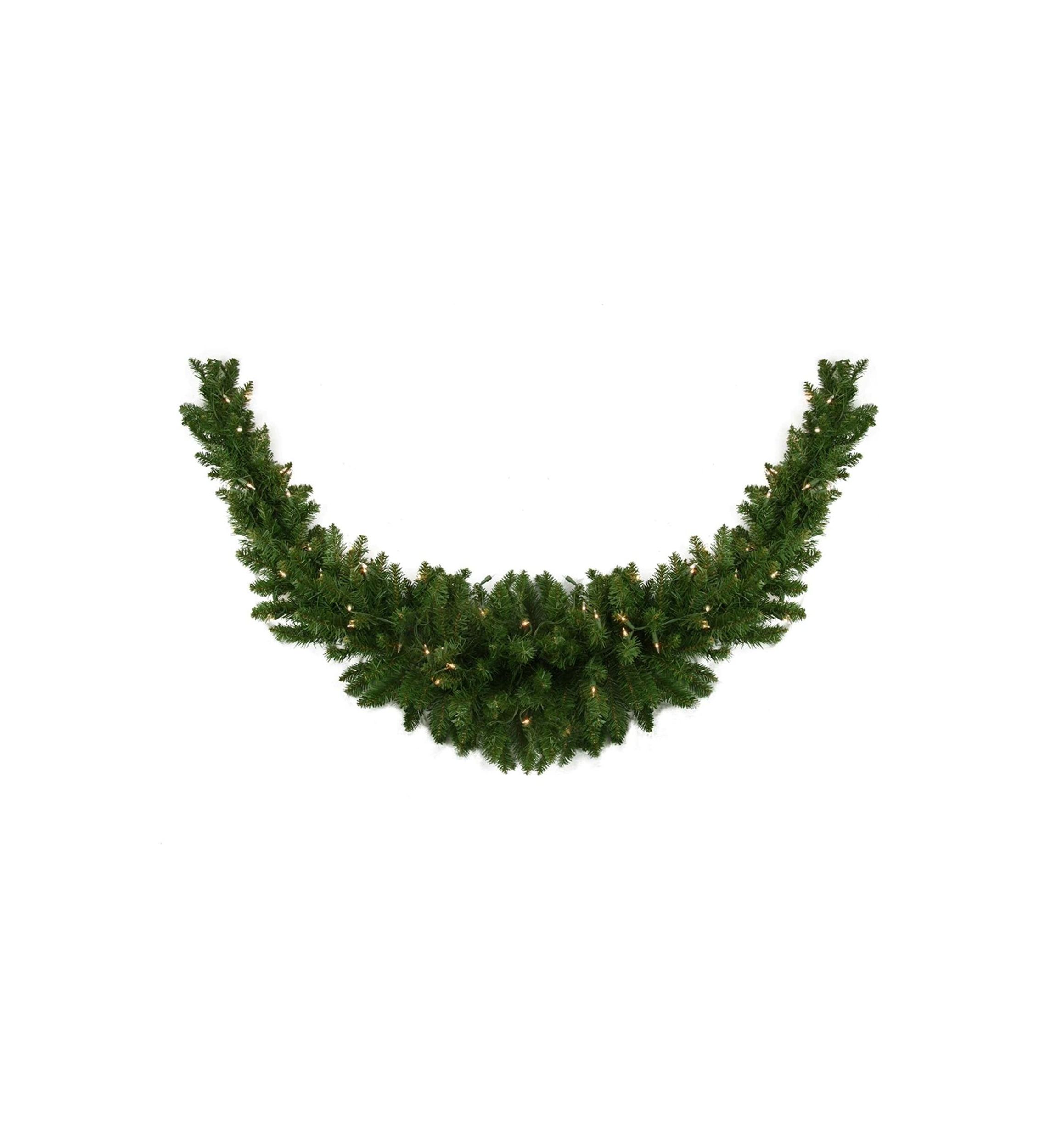 60Inch Pre-Lit Eastern Pine Artificial Christmas Swag - Clear Lights