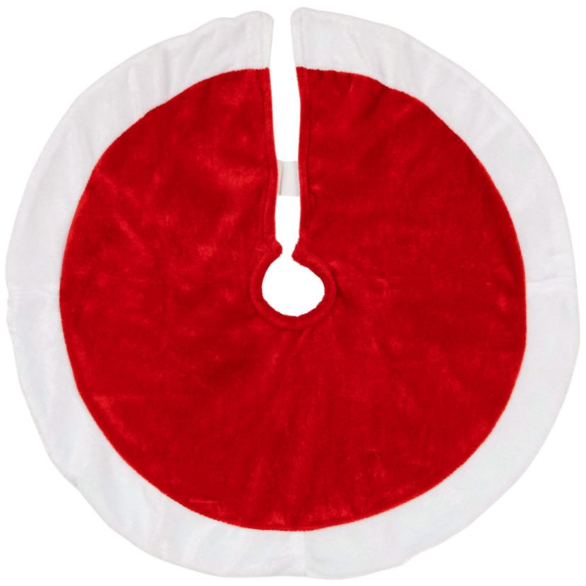 Traditional Mini Christmas Tree Skirt - 18" - Red and White