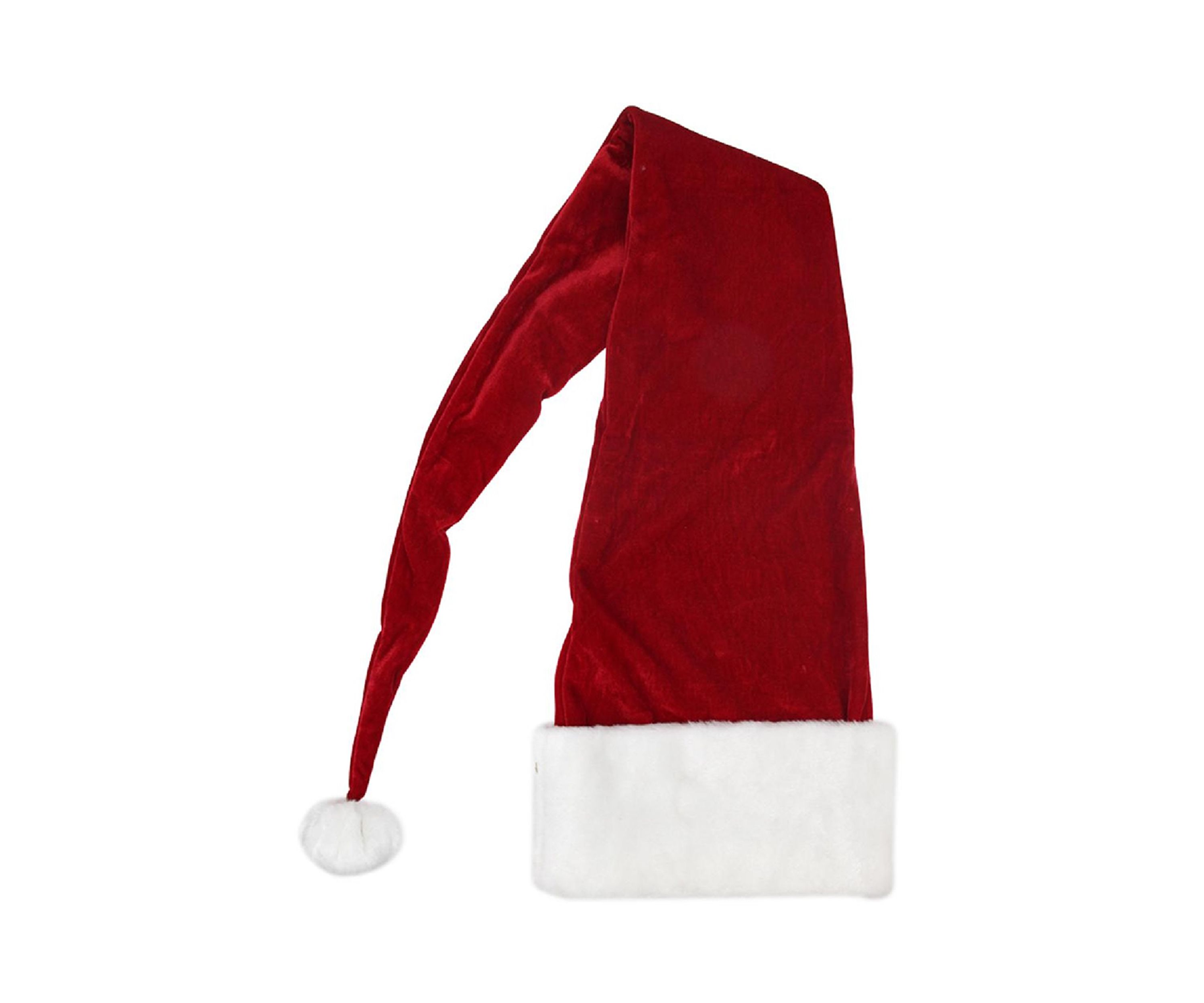 Red and White Santa Unisex Adult Christmas Hat Costume Accessory