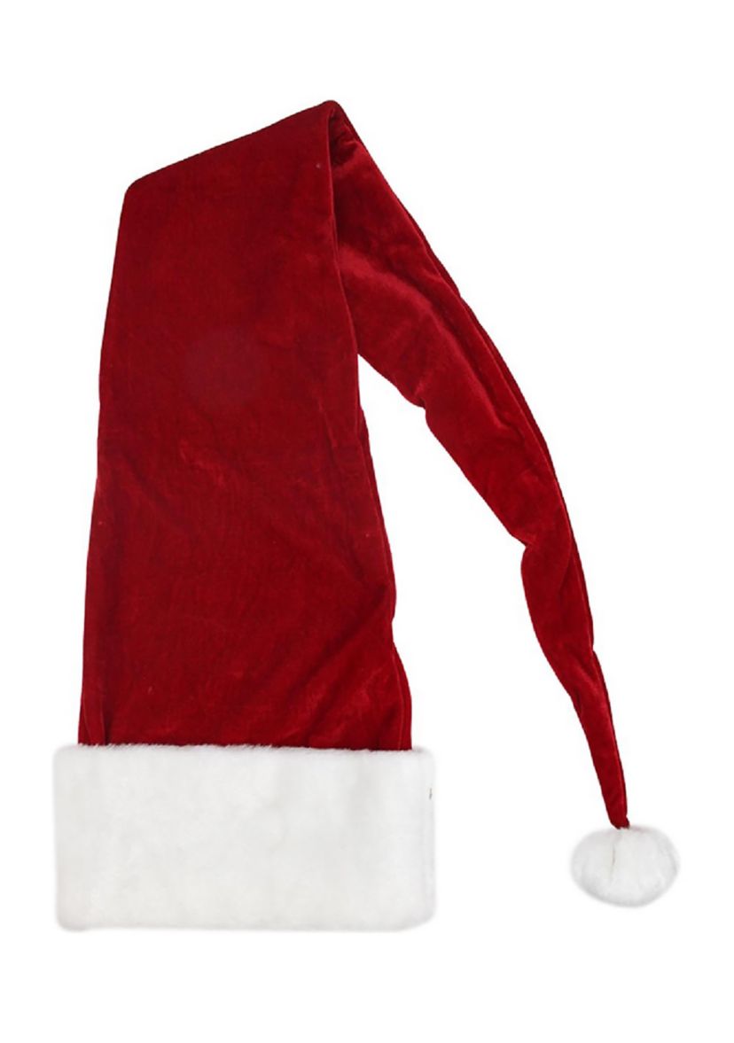 Red and White Santa Unisex Adult Christmas Hat Costume Accessory