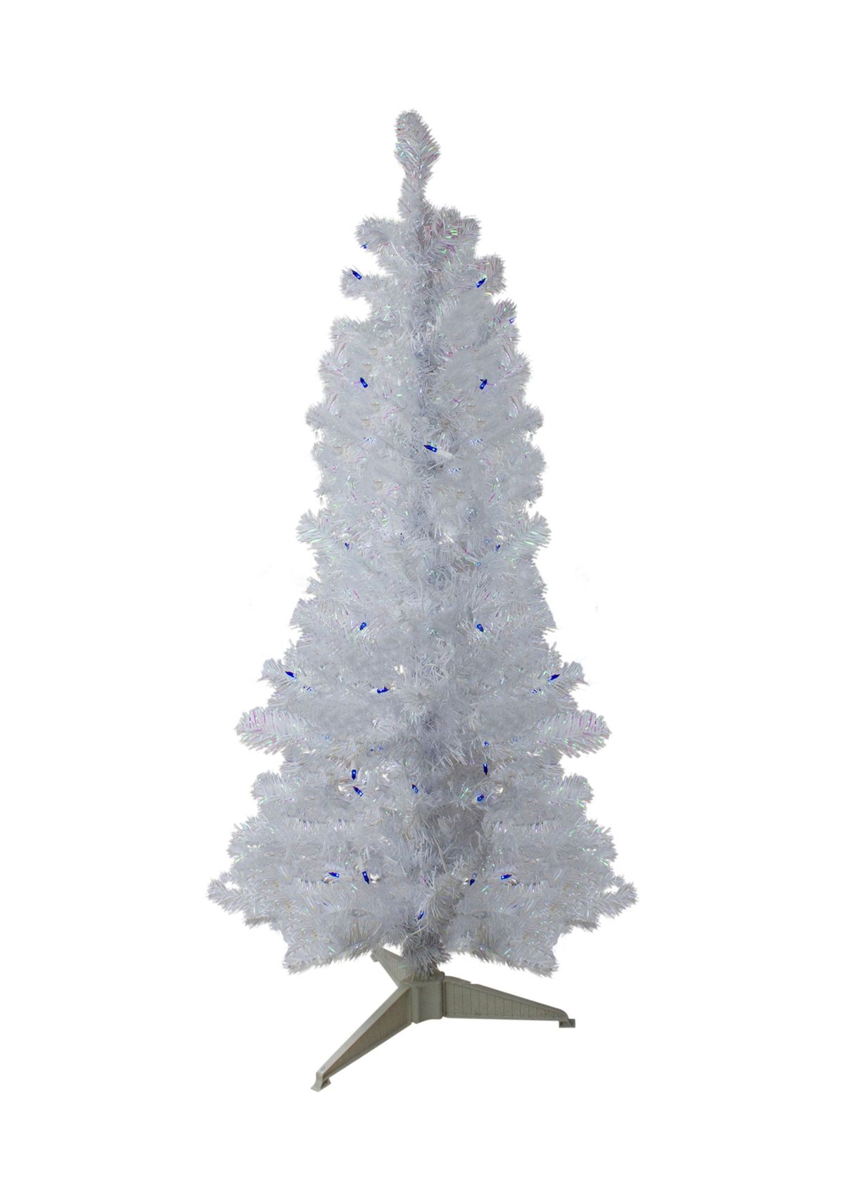 4 Pre-Lit Medium Pine Artificial Christmas Tree - Blue Lights