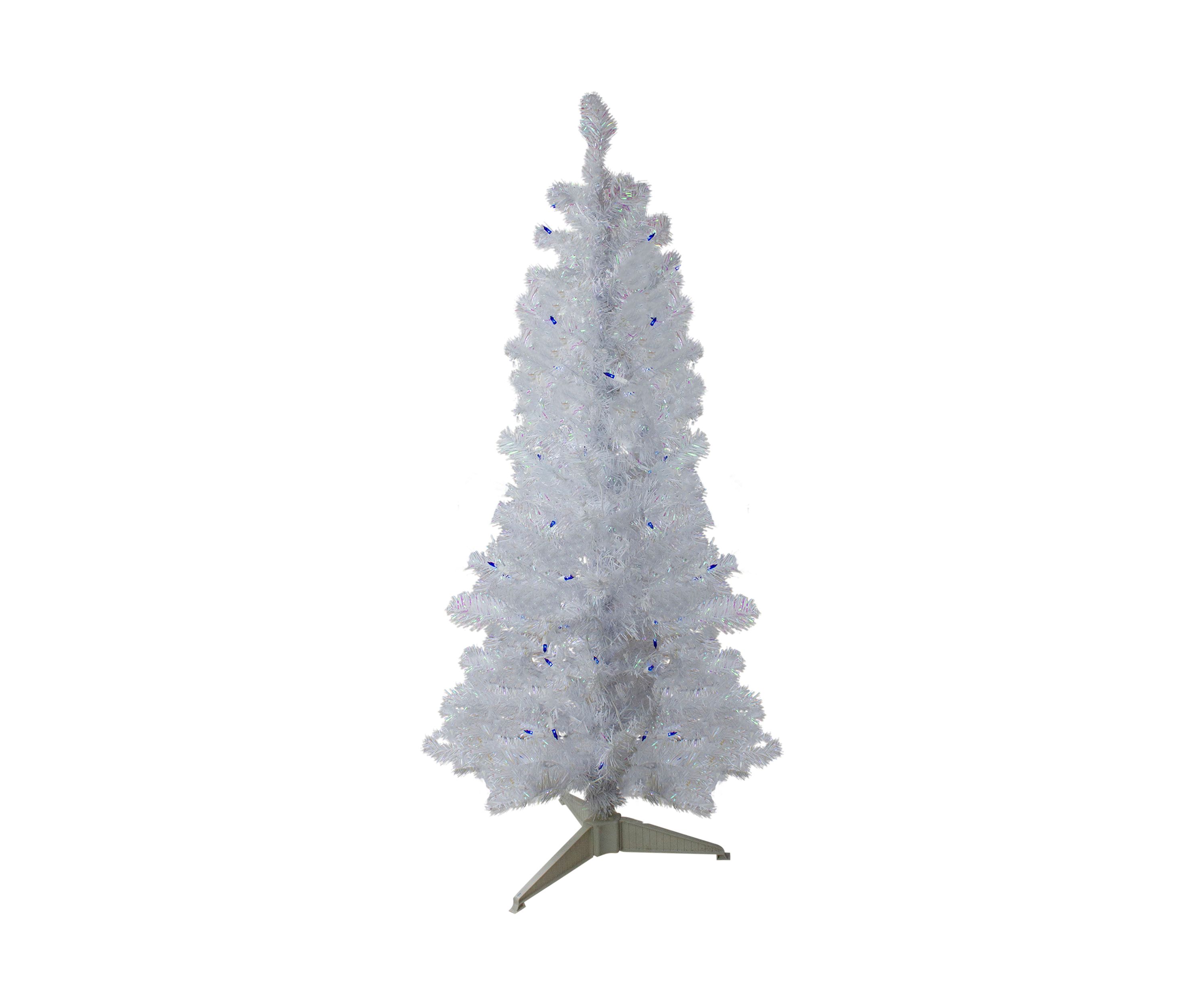 4 Pre-Lit Medium Pine Artificial Christmas Tree - Blue Lights