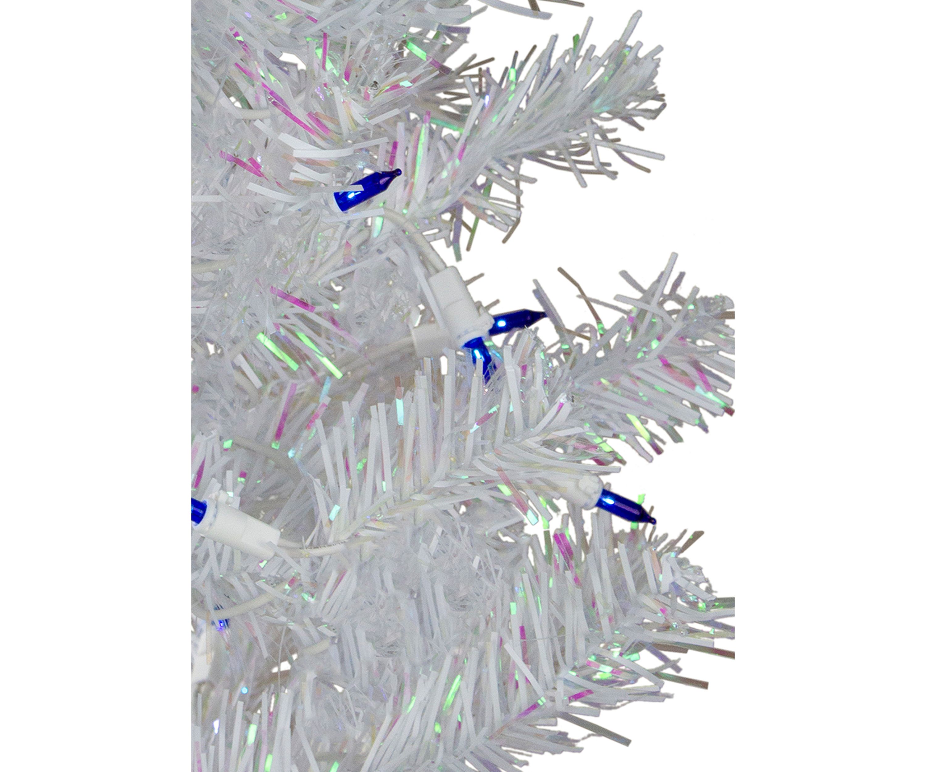 4 Pre-Lit Medium Pine Artificial Christmas Tree - Blue Lights