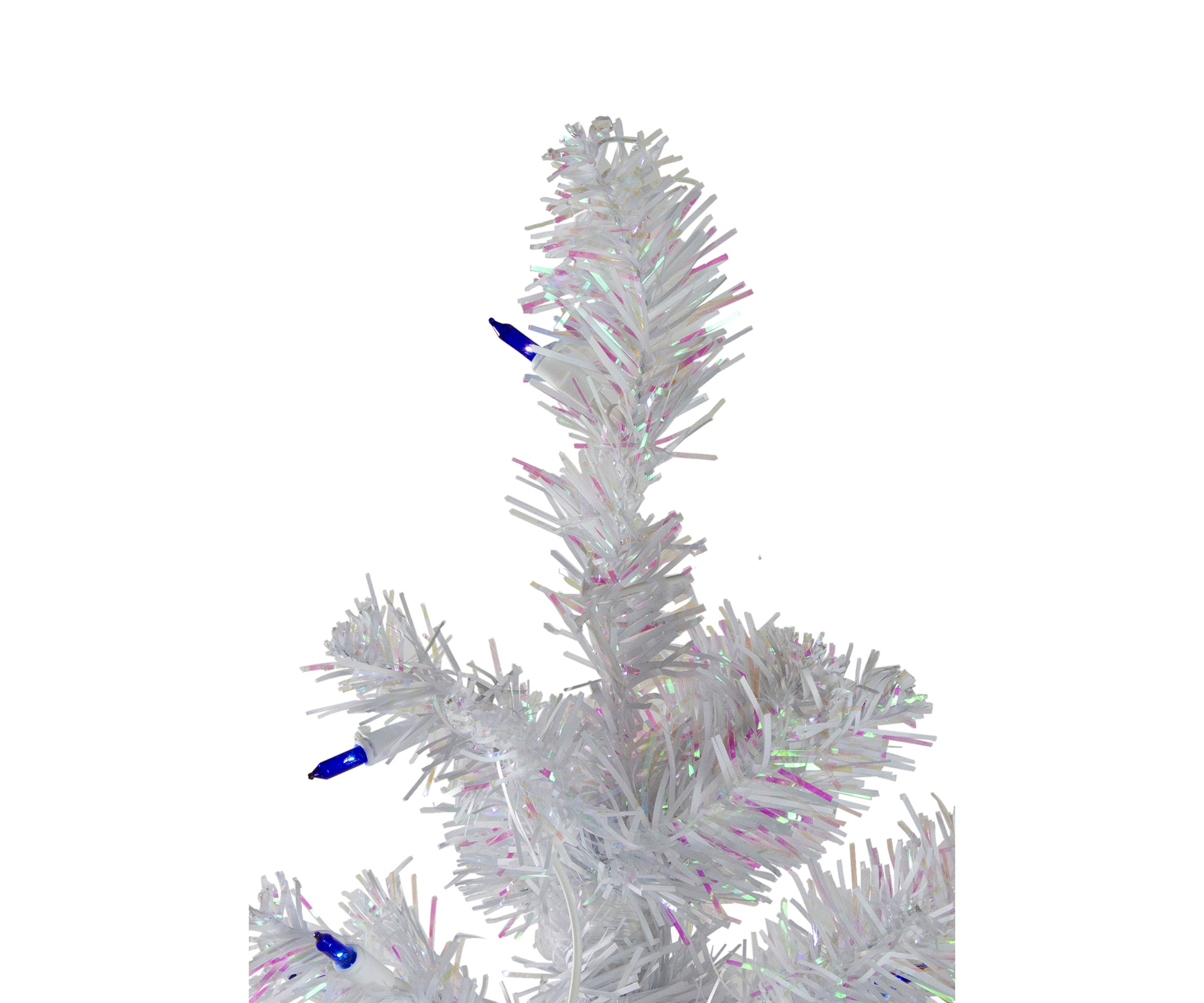 4 Pre-Lit Medium Pine Artificial Christmas Tree - Blue Lights