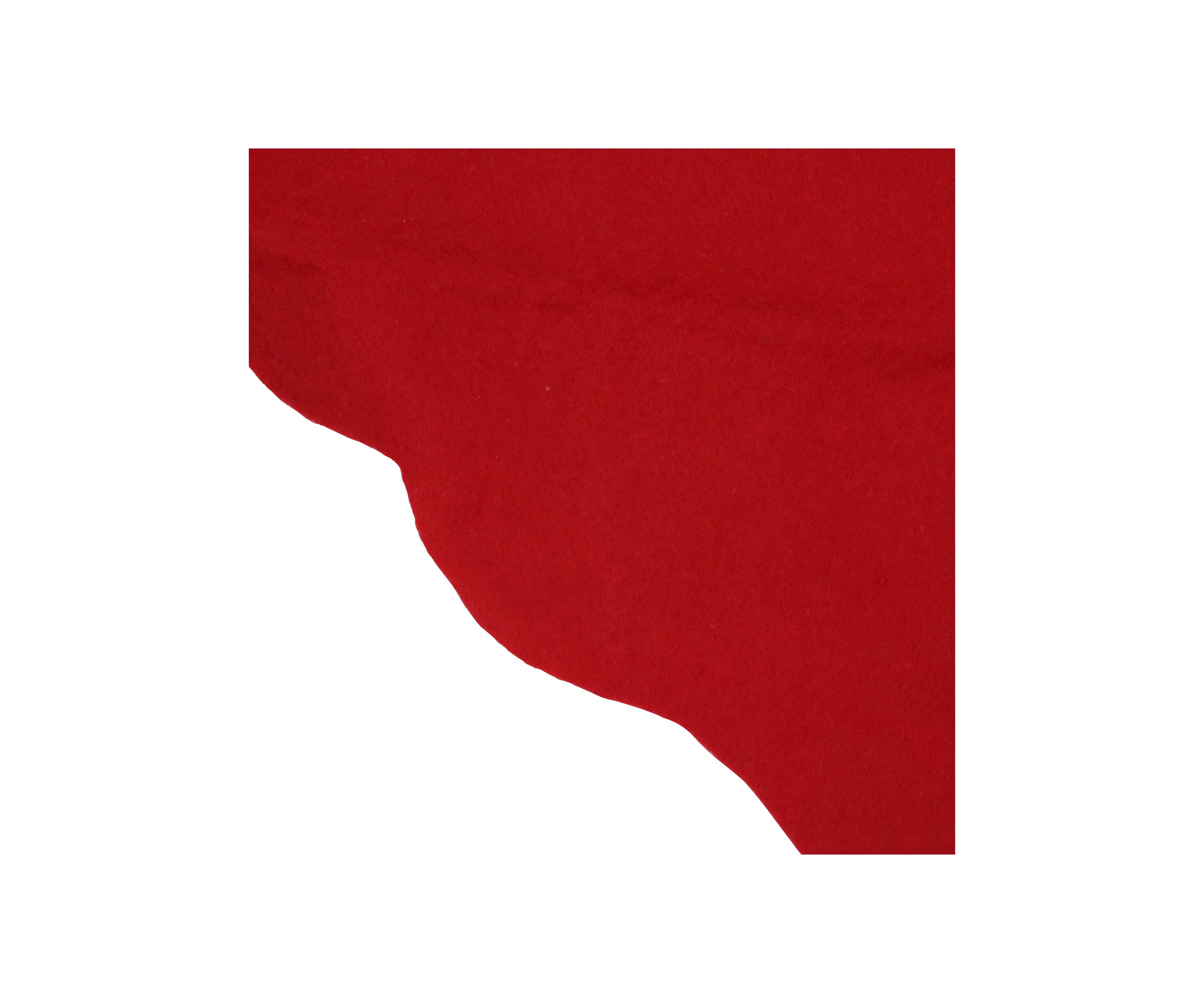 48" Red Scalloped Edge Christmas Tree Skirt
