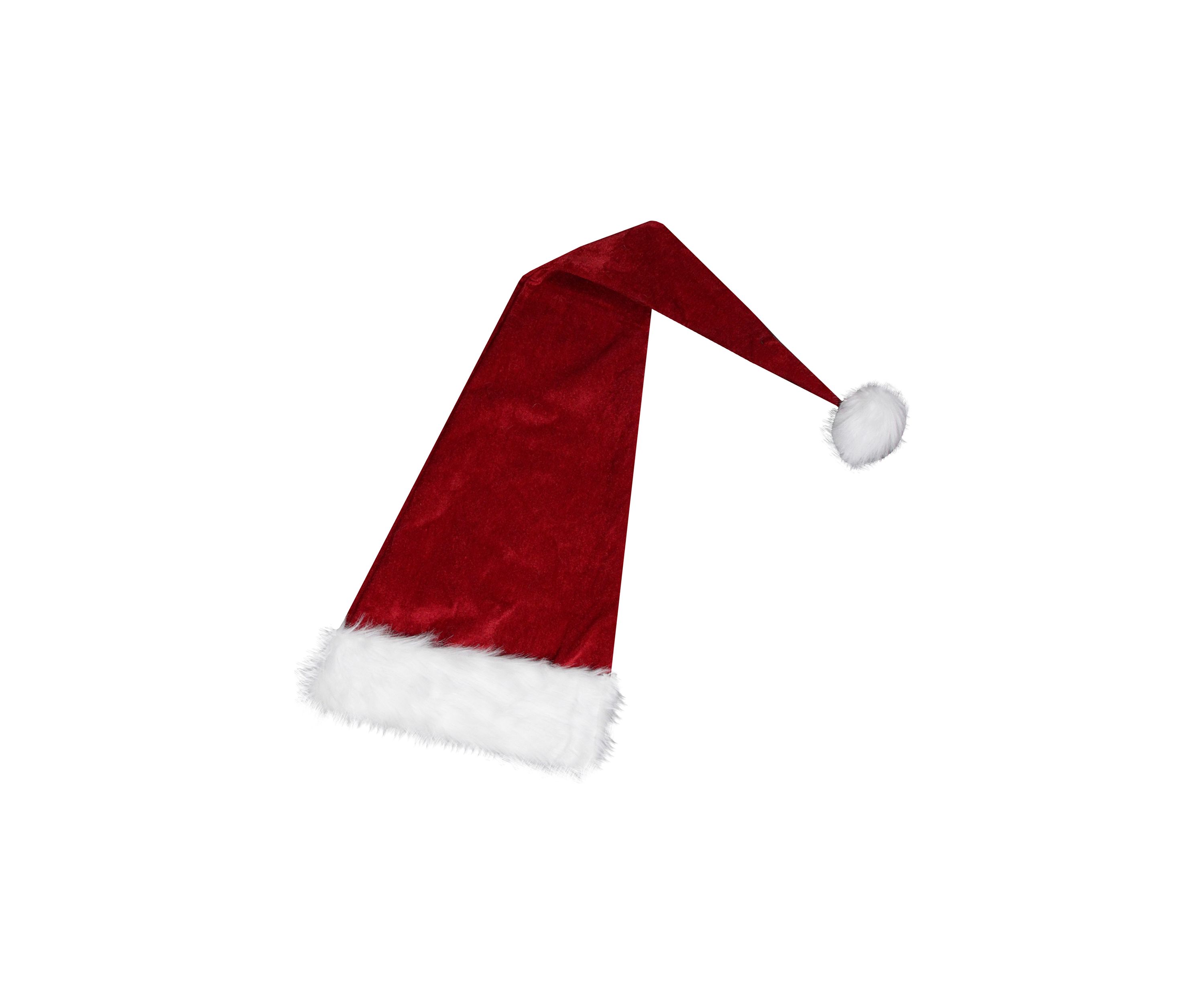 Red and White Extra Long Unisex Adult Christmas Santa Hat Costume Accessory - One Size