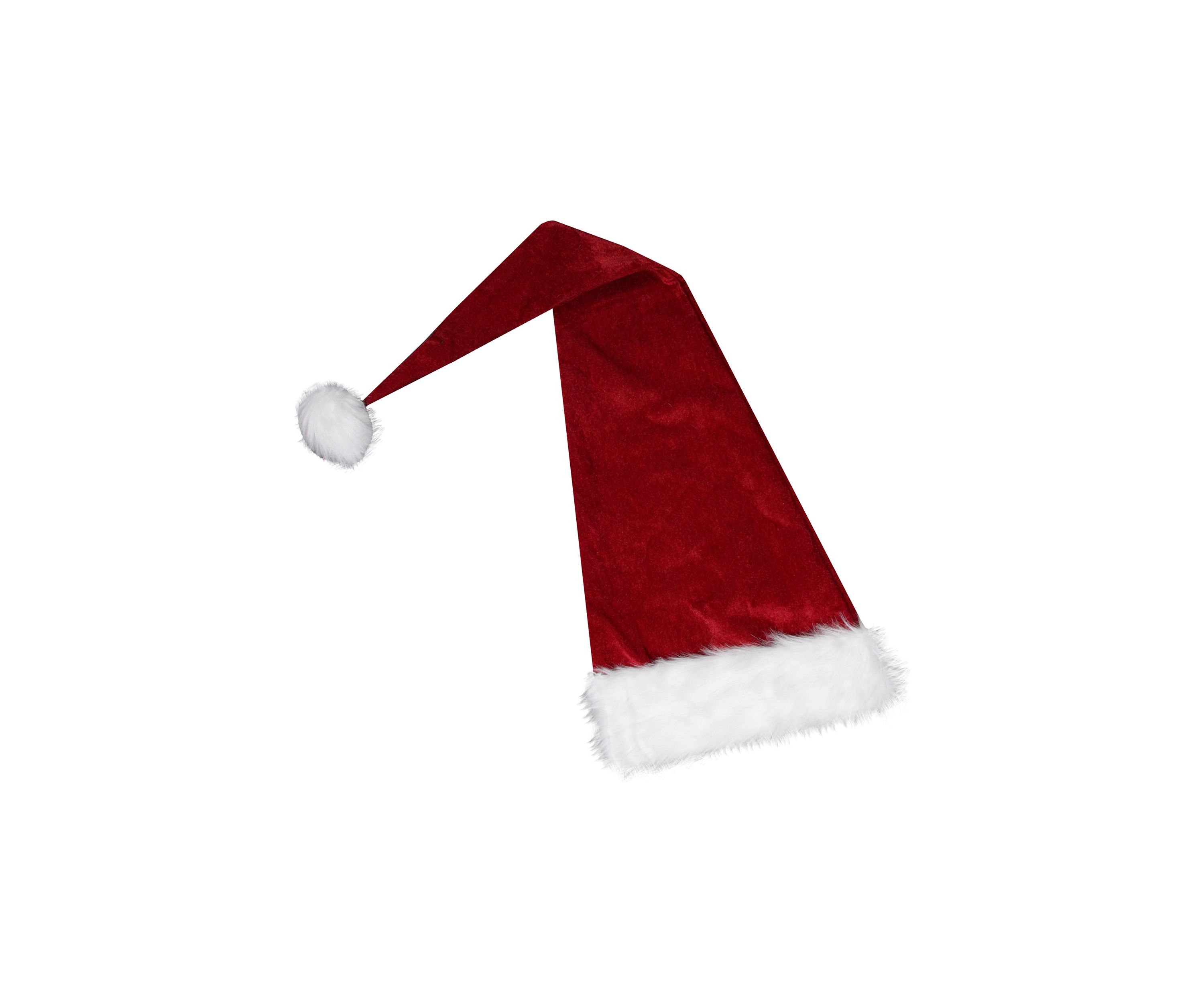 Red and White Extra Long Unisex Adult Christmas Santa Hat Costume Accessory - One Size