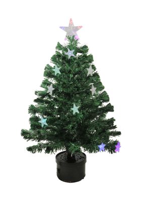 7.5' Pre-Lit Medium Iridescent Pine Artificial Christmas Tree - Multi-Color  LED Lights