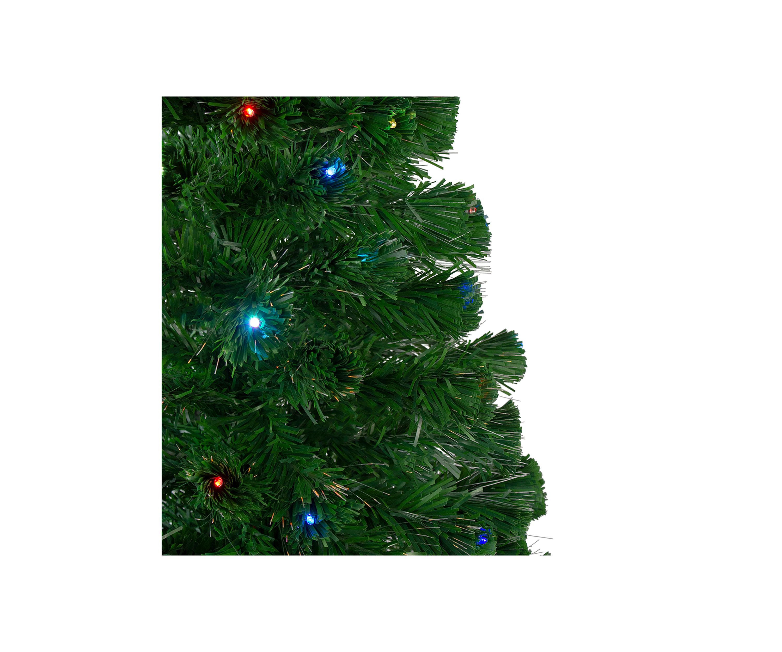 4 Pre-Lit Potted Fiber Optic with Star Tree Topper Medium Artificial Christmas Tree- Multicolor LED Lights