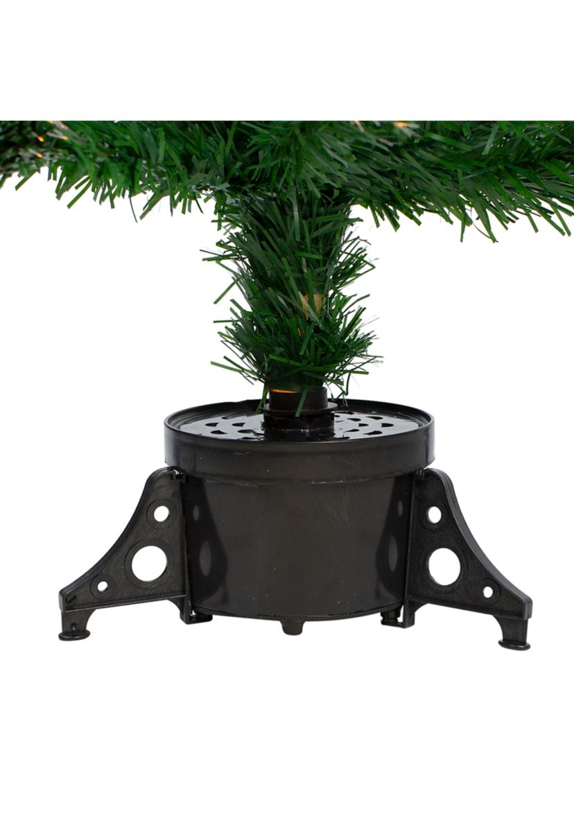 4 Pre-Lit Potted Fiber Optic with Star Tree Topper Medium Artificial Christmas Tree- Multicolor LED Lights