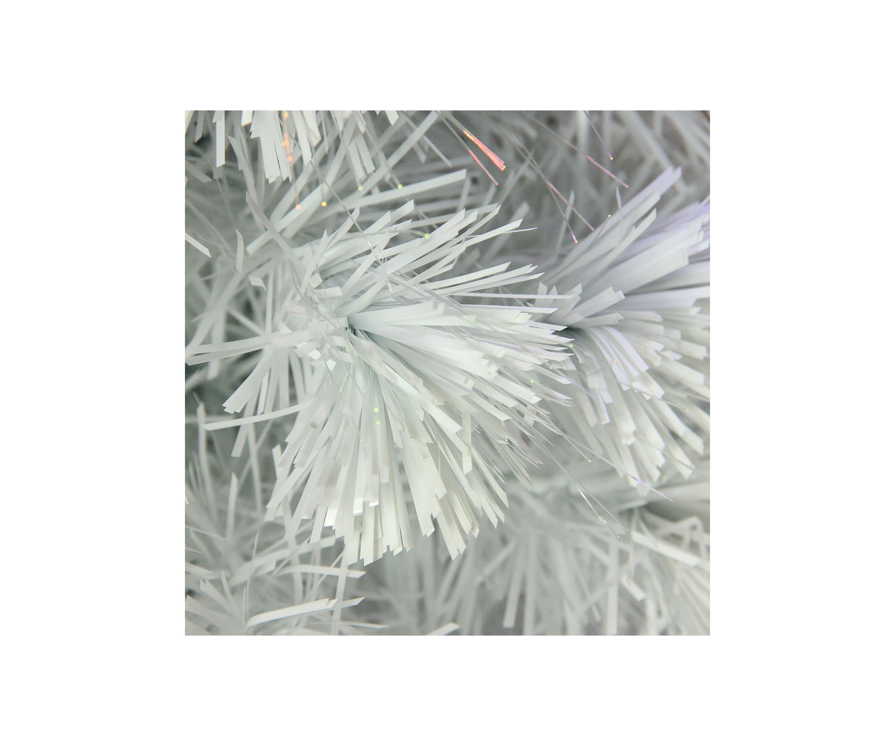 4 Pre-Lit Medium White Iridescent Fiber Optic Artificial Christmas Tree - Blue LED Lights