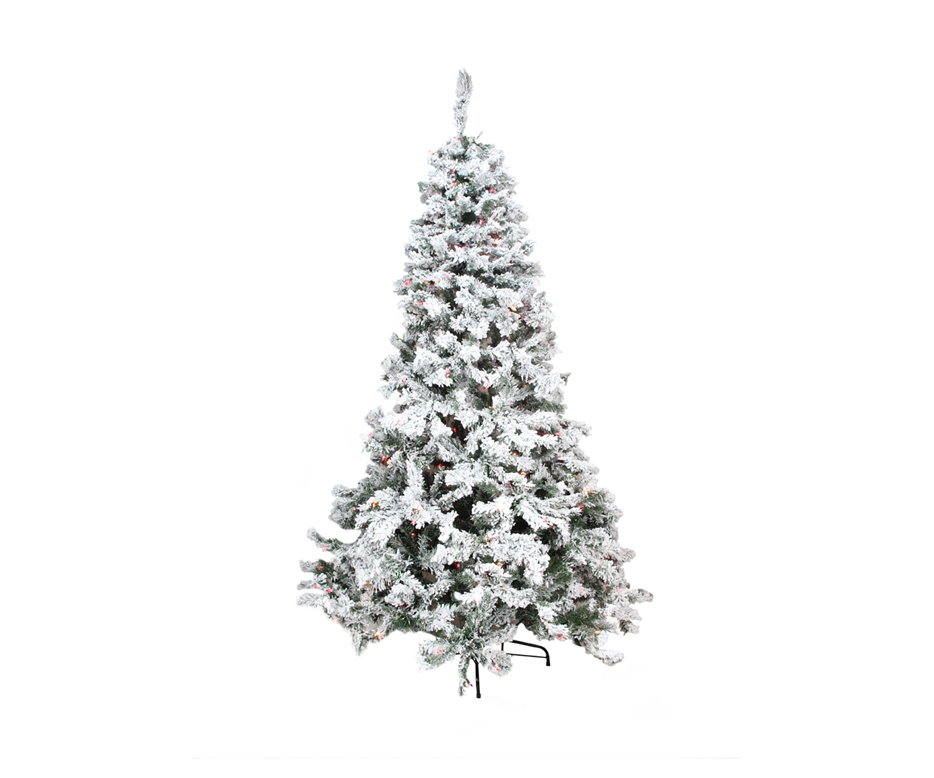 4.5 Pre-Lit Medium Heavily Flocked Pine Artificial Christmas Tree  Multicolor Lights