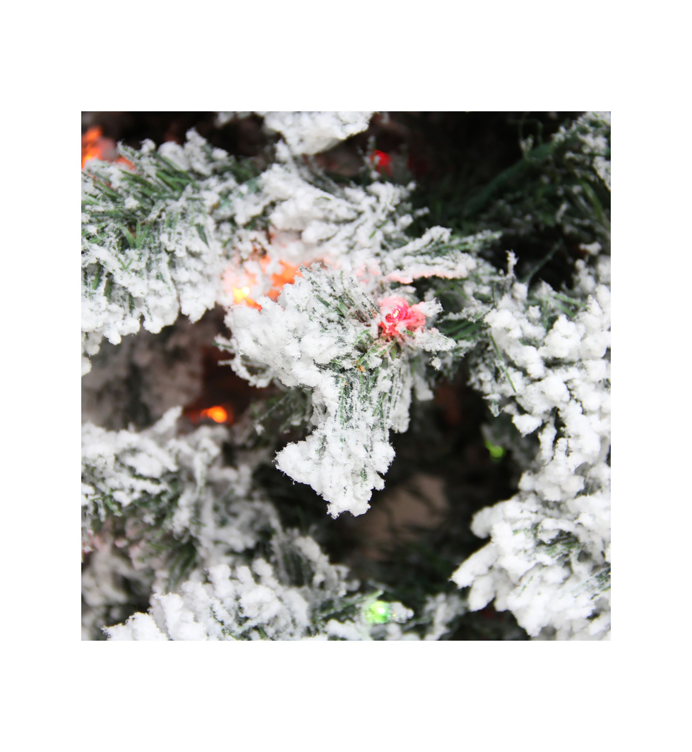 4.5 Pre-Lit Medium Heavily Flocked Pine Artificial Christmas Tree  Multicolor Lights