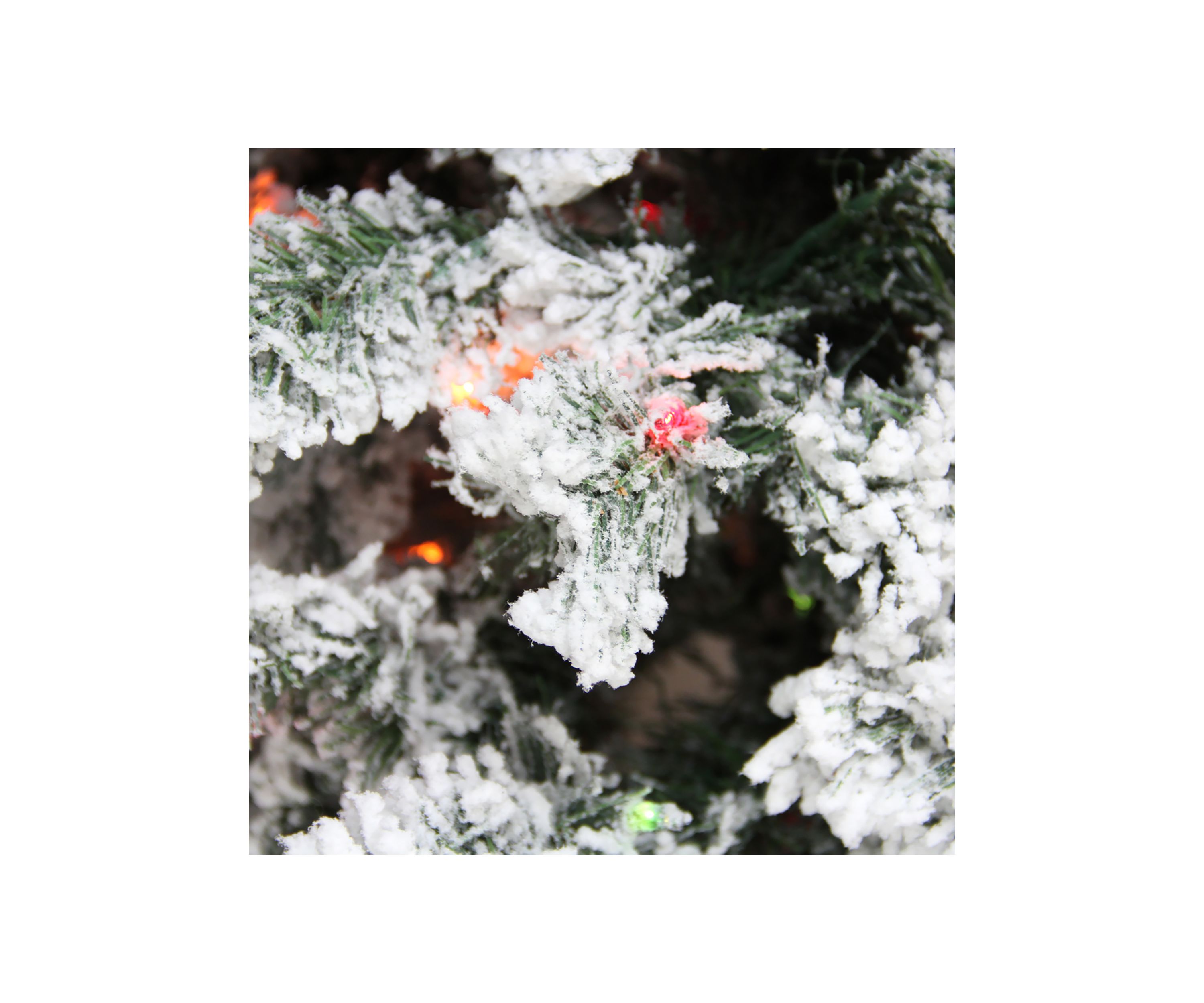4.5 Pre-Lit Medium Heavily Flocked Pine Artificial Christmas Tree  Multicolor Lights