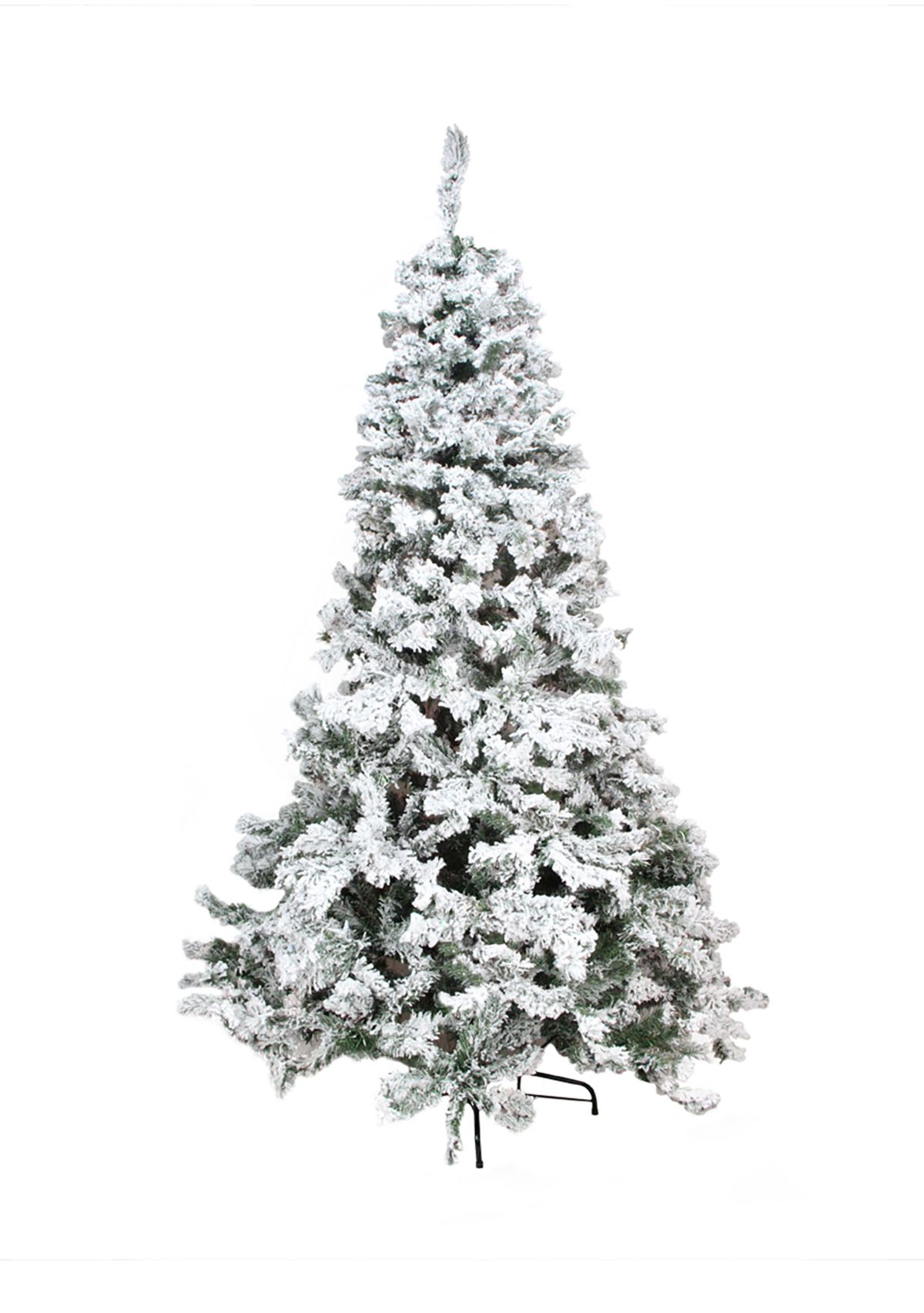 7.5 Green Heavily Flocked Pine Medium Artificial Christmas Tree - Unlit