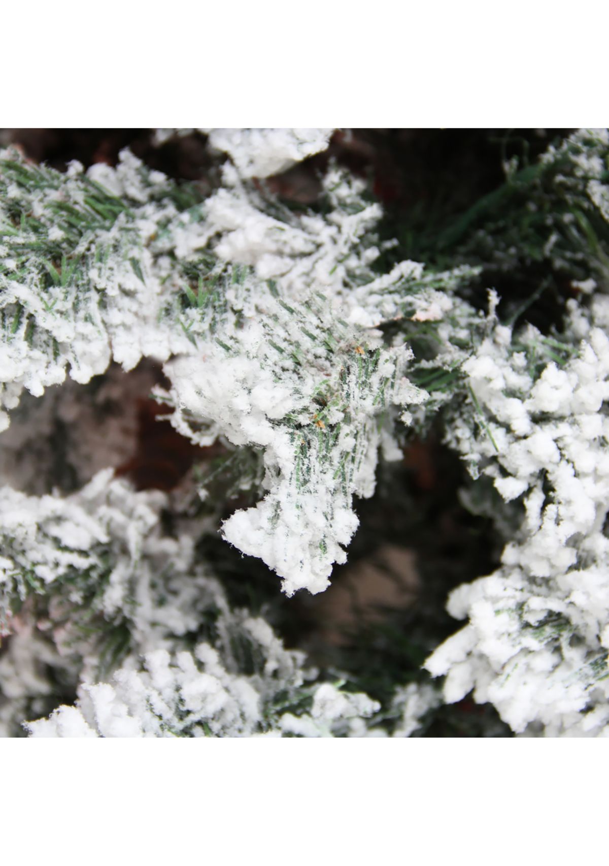 7.5 Green Heavily Flocked Pine Medium Artificial Christmas Tree - Unlit