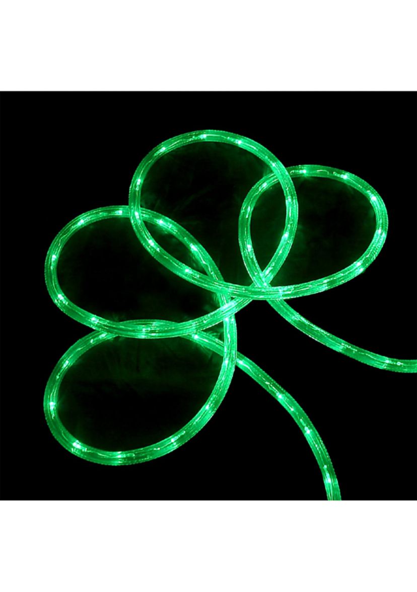 Green LED Commericial Grade Outdoor Christmas Rope Lights on a Spool - 288 ft Clear Tube