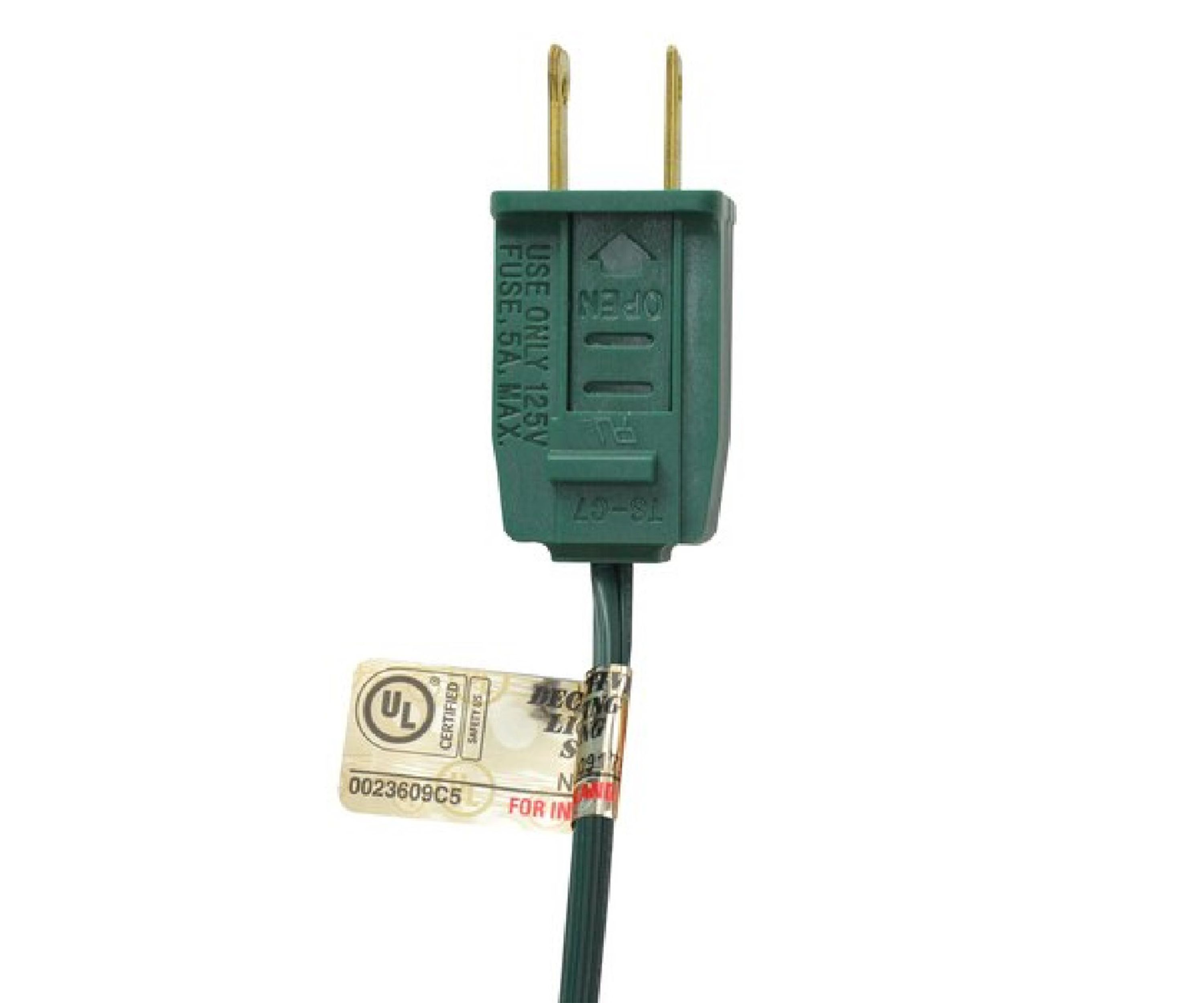 25-Count Opaque Green C7 Christmas Light Set - 24ft Green Wire