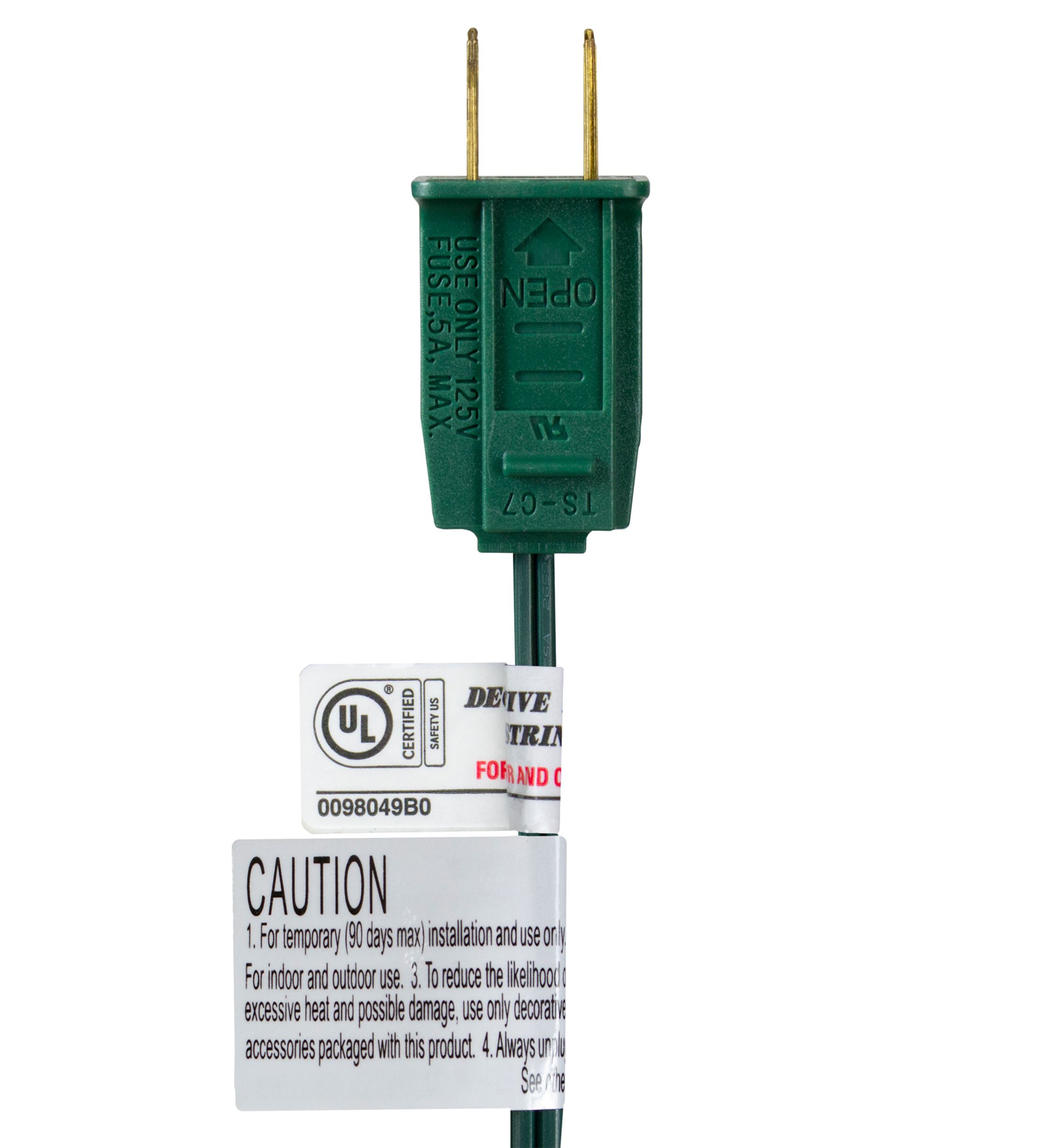 Set of 25 C7 Clear Christmas Lights - 24 ft Green Wire
