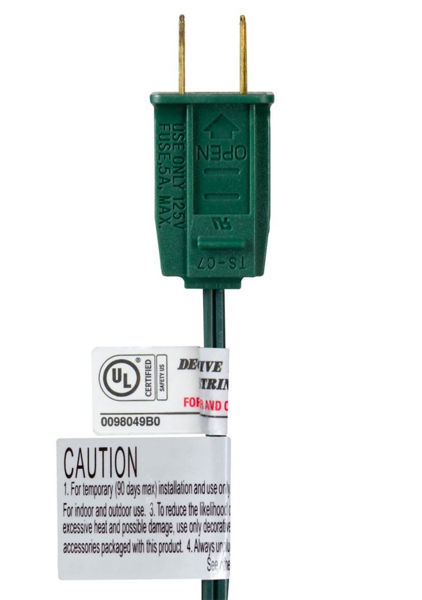 Set of 25 C7 Clear Christmas Lights - 24 ft Green Wire