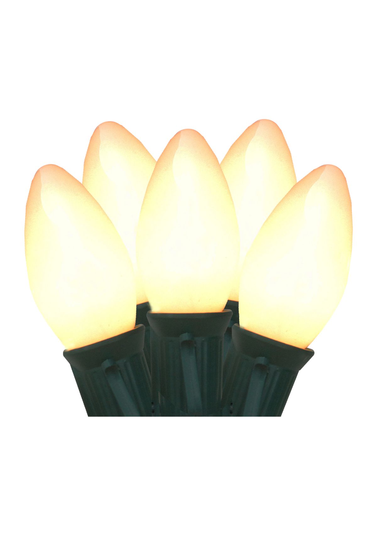 25-Count Clear and White Opaque C9 Christmas Light Set  24ft Green Wire