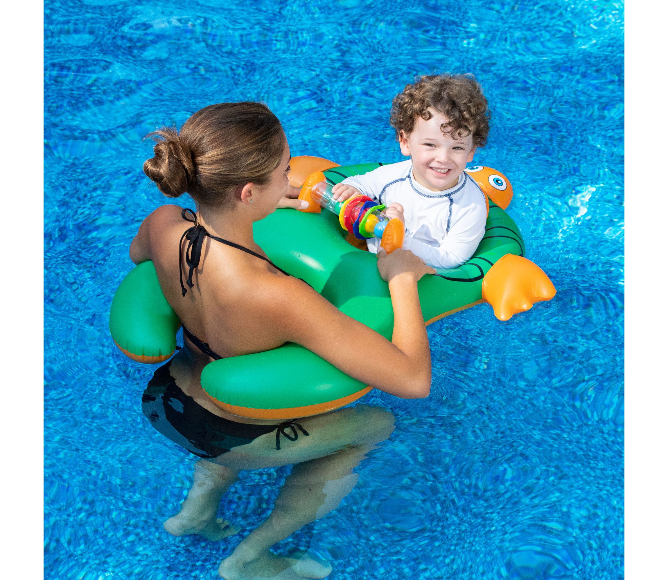 40" Inflatable Turtle Baby and Mom Swimming Pool Seat