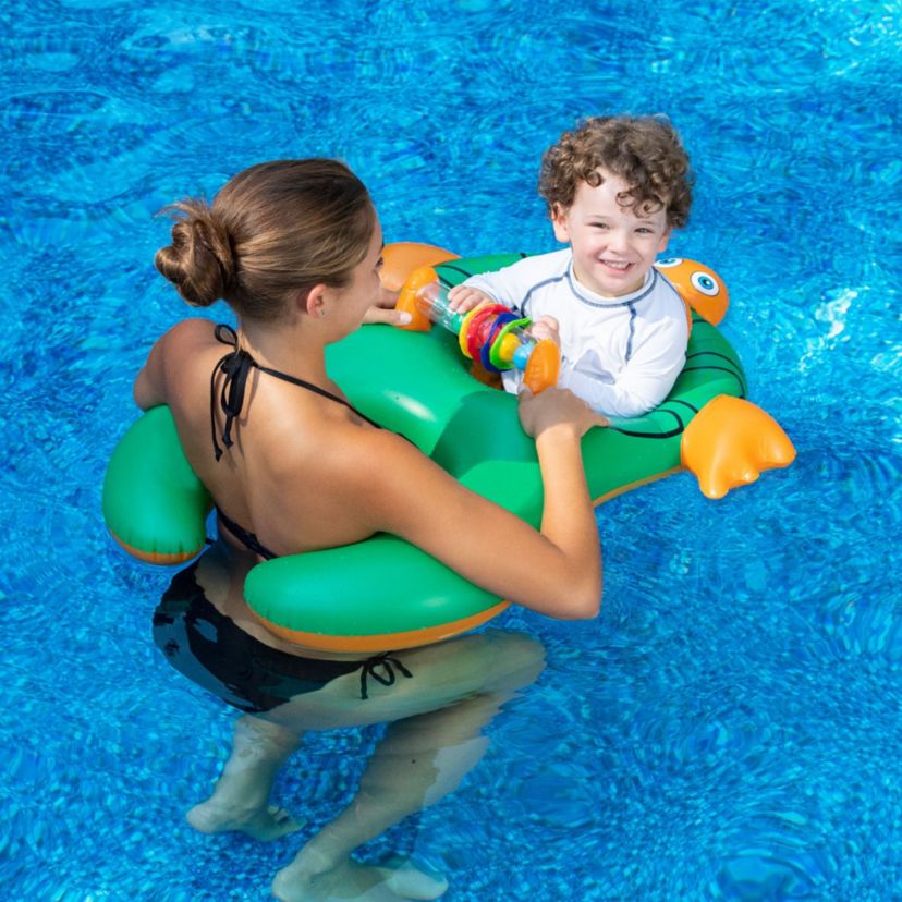 40" Inflatable Turtle Baby and Mom Swimming Pool Seat