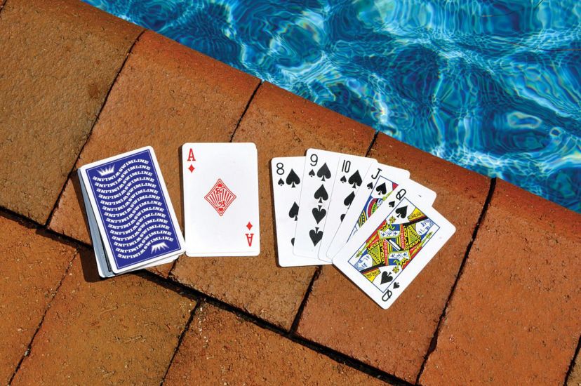 3.5" Blue Waterproof Swimming Pool Deck of Playing Cards