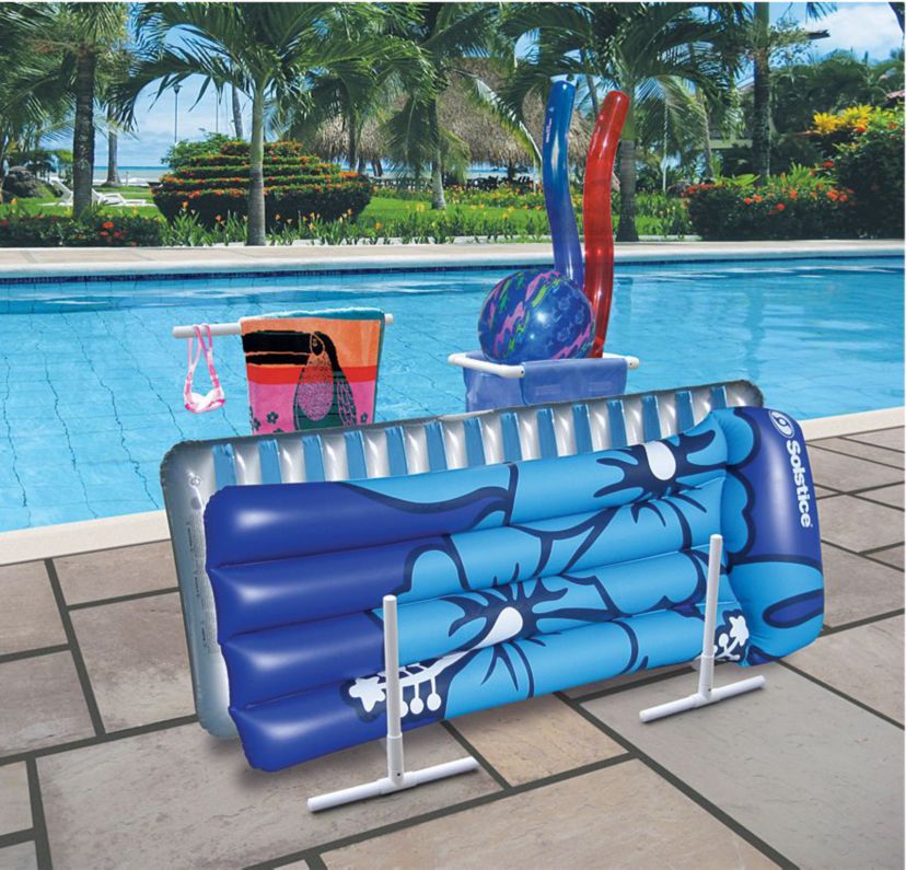 37-Inch HydroTools Blue And White Poolside Accessories Organizer