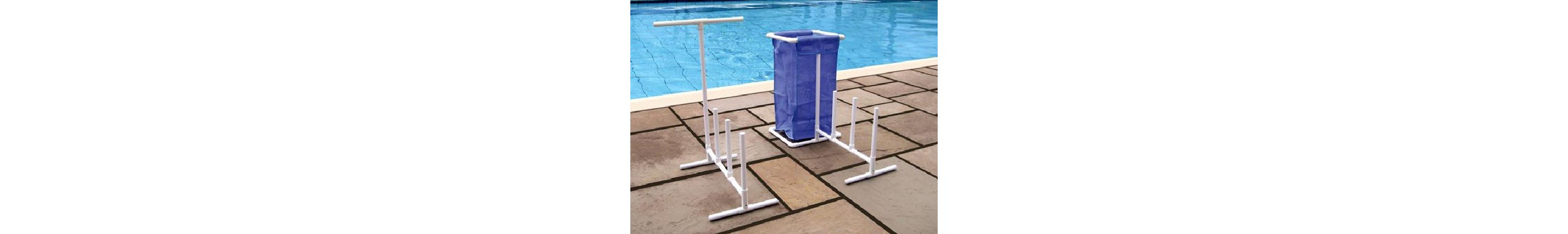 37-Inch HydroTools Blue And White Poolside Accessories Organizer
