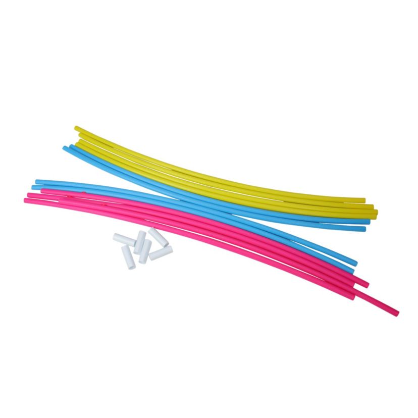 Set of 4 Pink  Yellow and Blue Underwater Slalom Hoops for Swimming Pools 30"