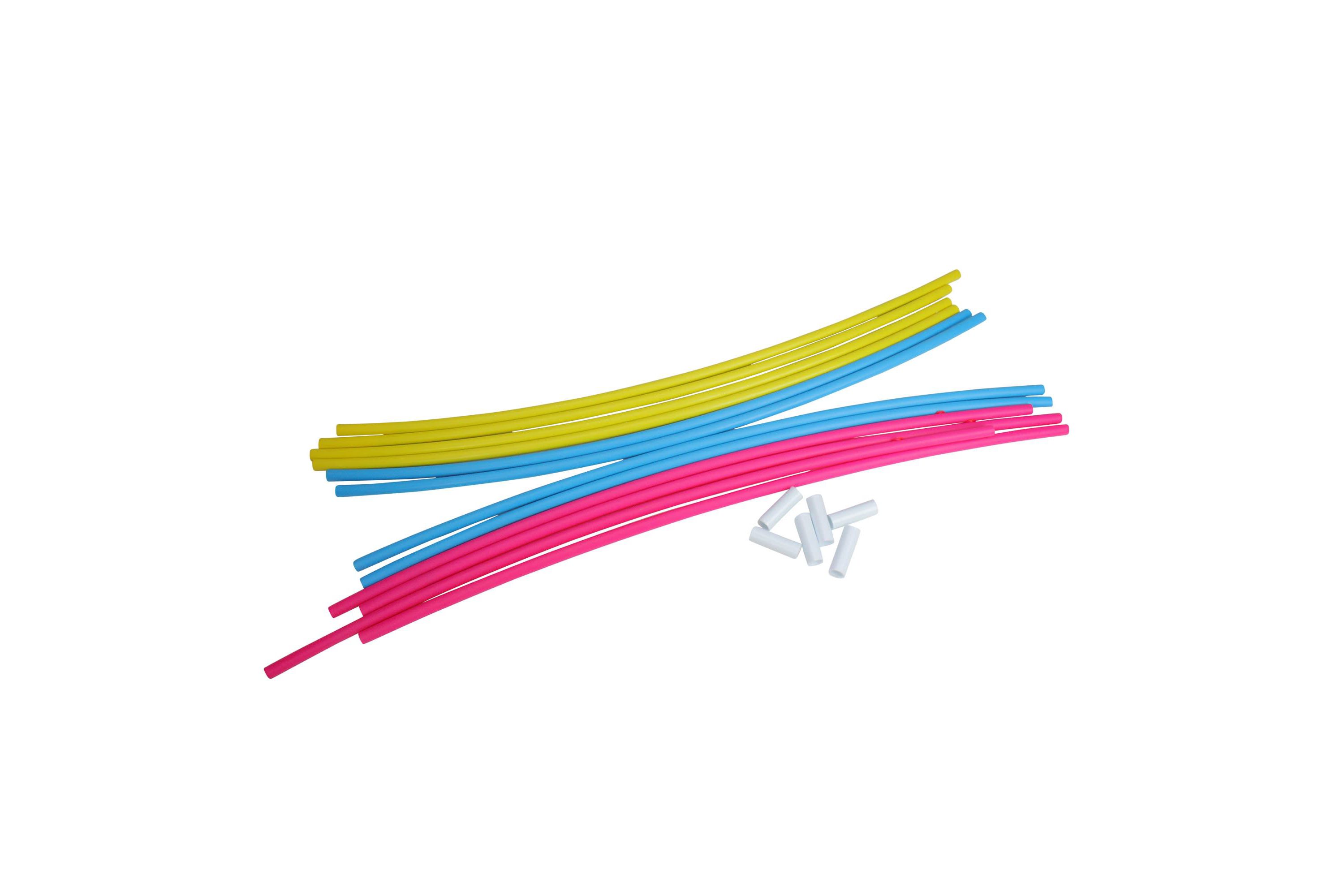 Set of 4 Pink  Yellow and Blue Underwater Slalom Hoops for Swimming Pools 30"