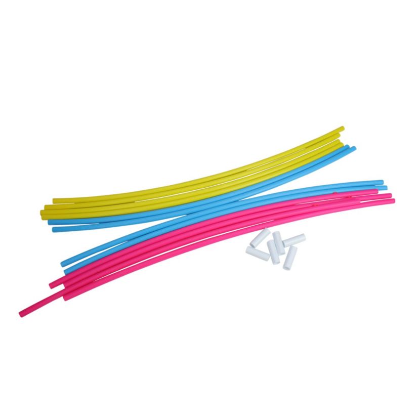 Set of 4 Pink  Yellow and Blue Underwater Slalom Hoops for Swimming Pools 30"