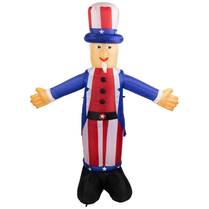 Lighted Inflatable Uncle Sam Patriotic Outdoor Decoration - 6