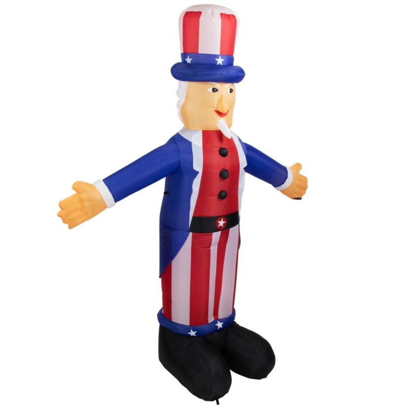 Lighted Inflatable Uncle Sam Patriotic Outdoor Decoration - 6