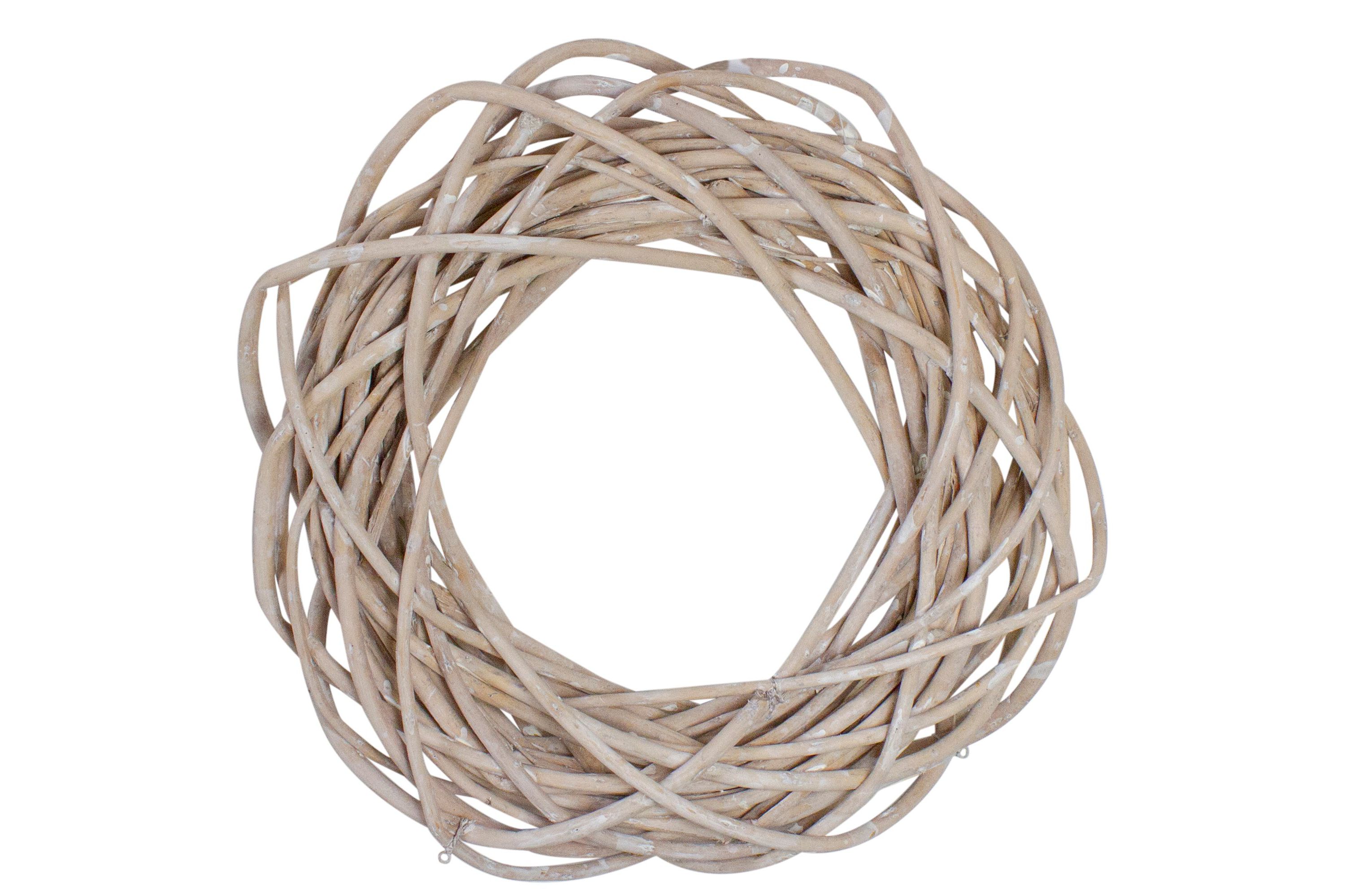 Natural Weeping Willow Spring Twig Wreath  12-Inch  Unlit
