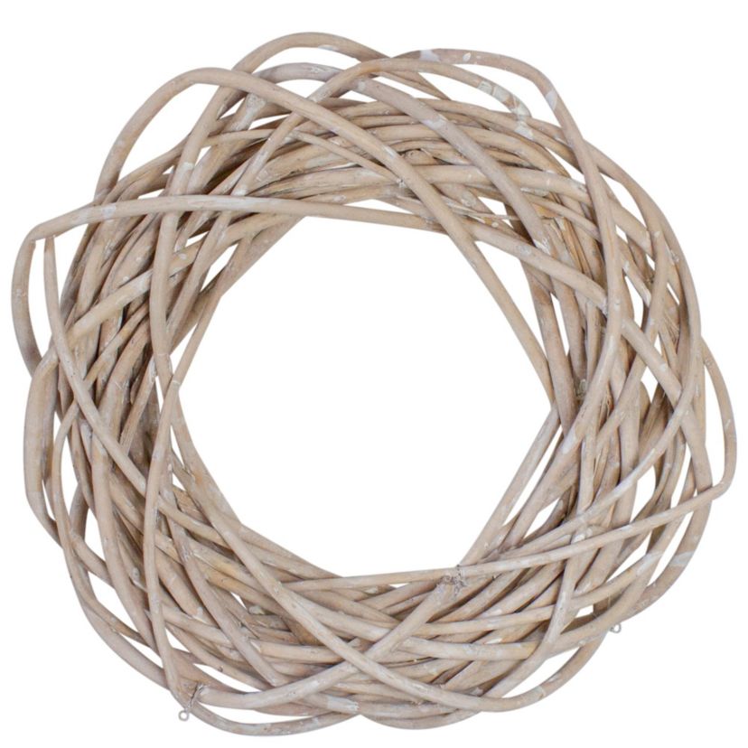 Natural Weeping Willow Spring Twig Wreath  12-Inch  Unlit