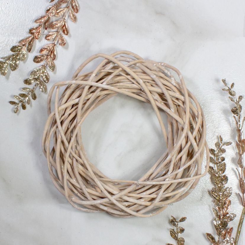 Natural Weeping Willow Spring Twig Wreath  12-Inch  Unlit