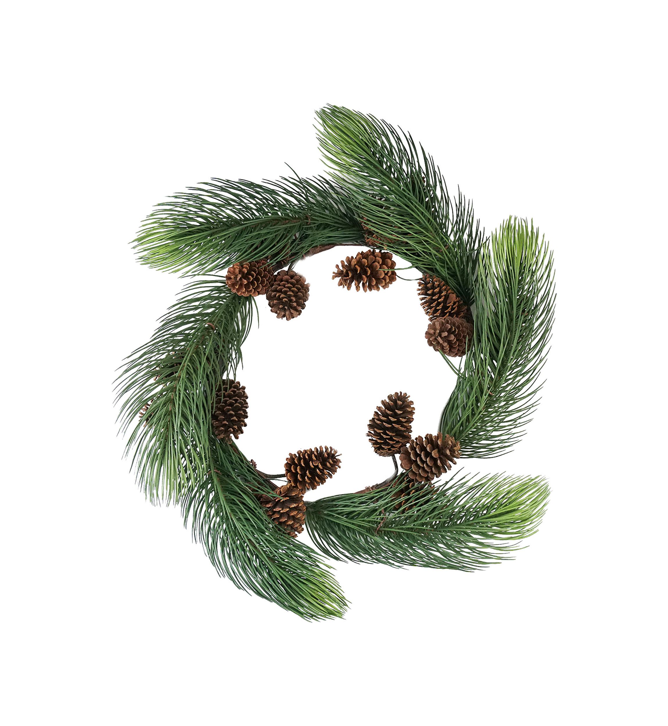 Long Pine Needle Artificial Christmas Wreath - 30-Inch  Unlit