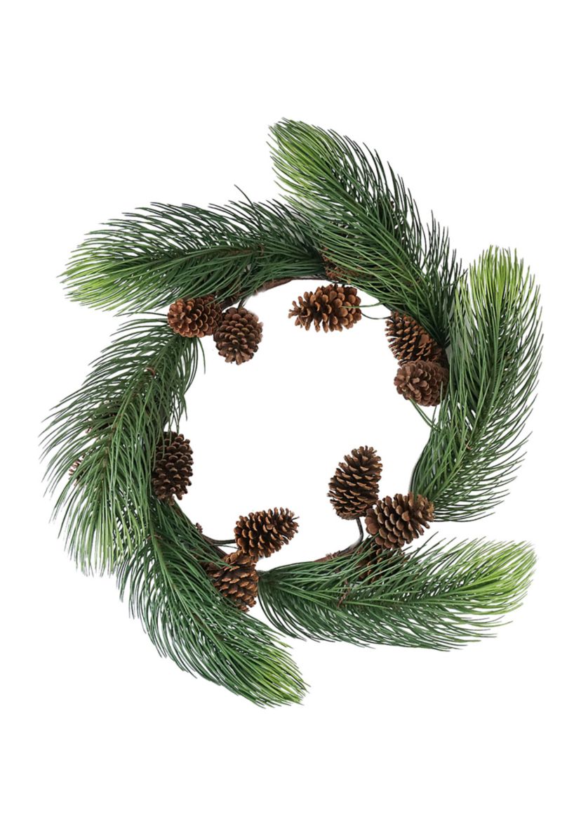 Long Pine Needle Artificial Christmas Wreath - 30-Inch  Unlit