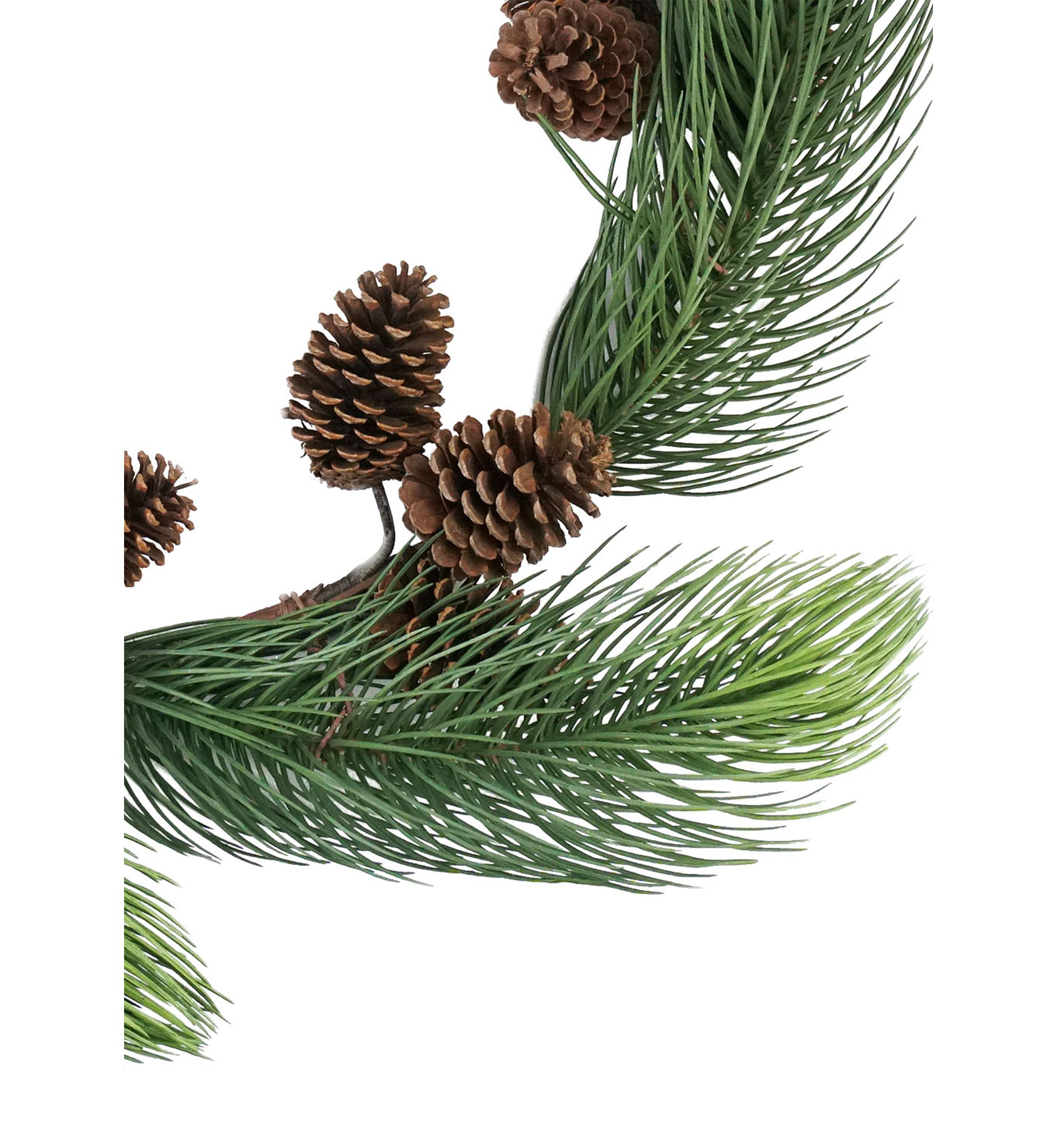 Long Pine Needle Artificial Christmas Wreath - 30-Inch  Unlit