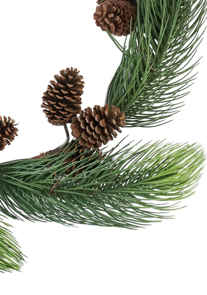 Long Pine Needle Artificial Christmas Wreath - 30-Inch  Unlit