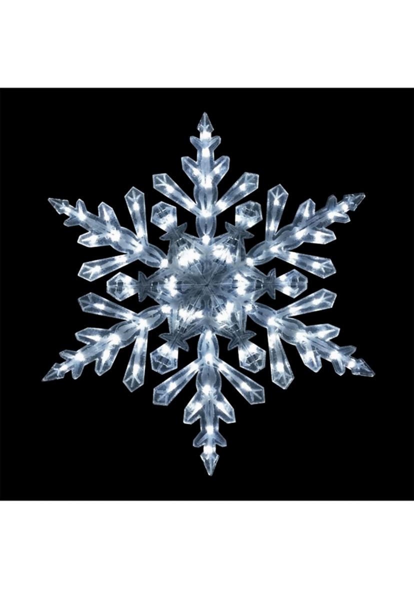 47Inch LED Lighted Twinkling Cool White Snowflake Christmas Outdoor Decoration
